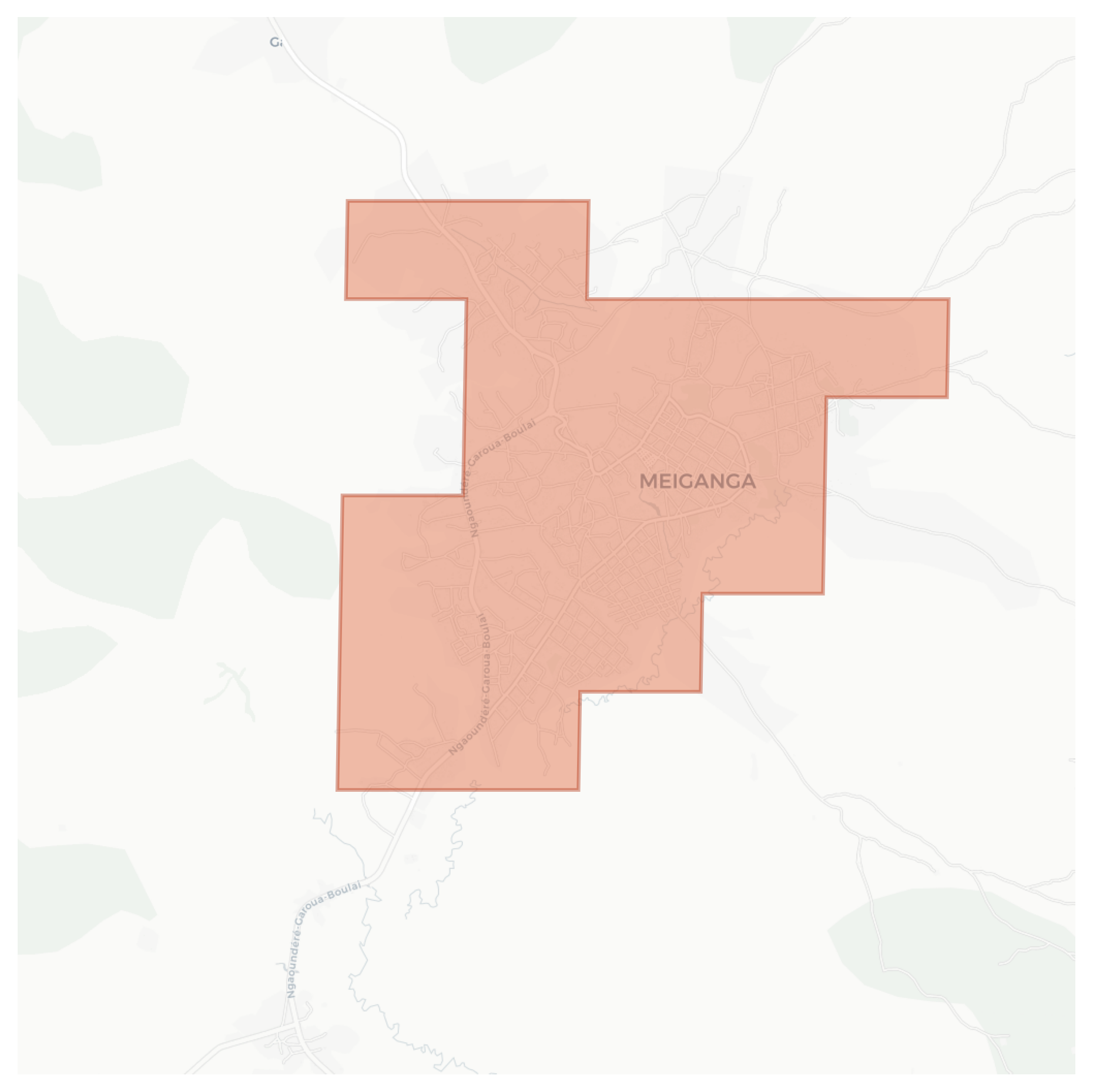 Meiganga geographic map