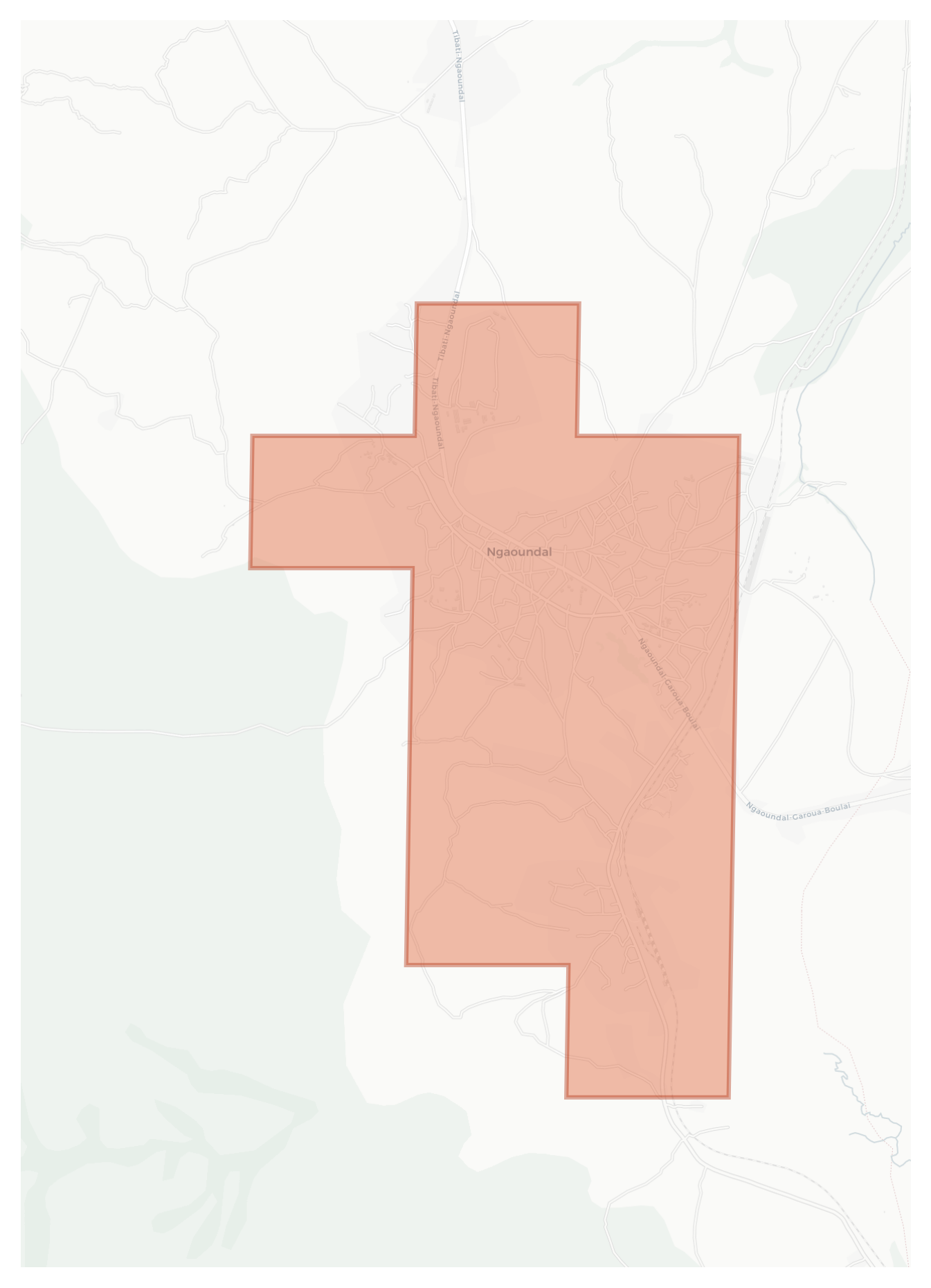 Ngaoundal geographic map