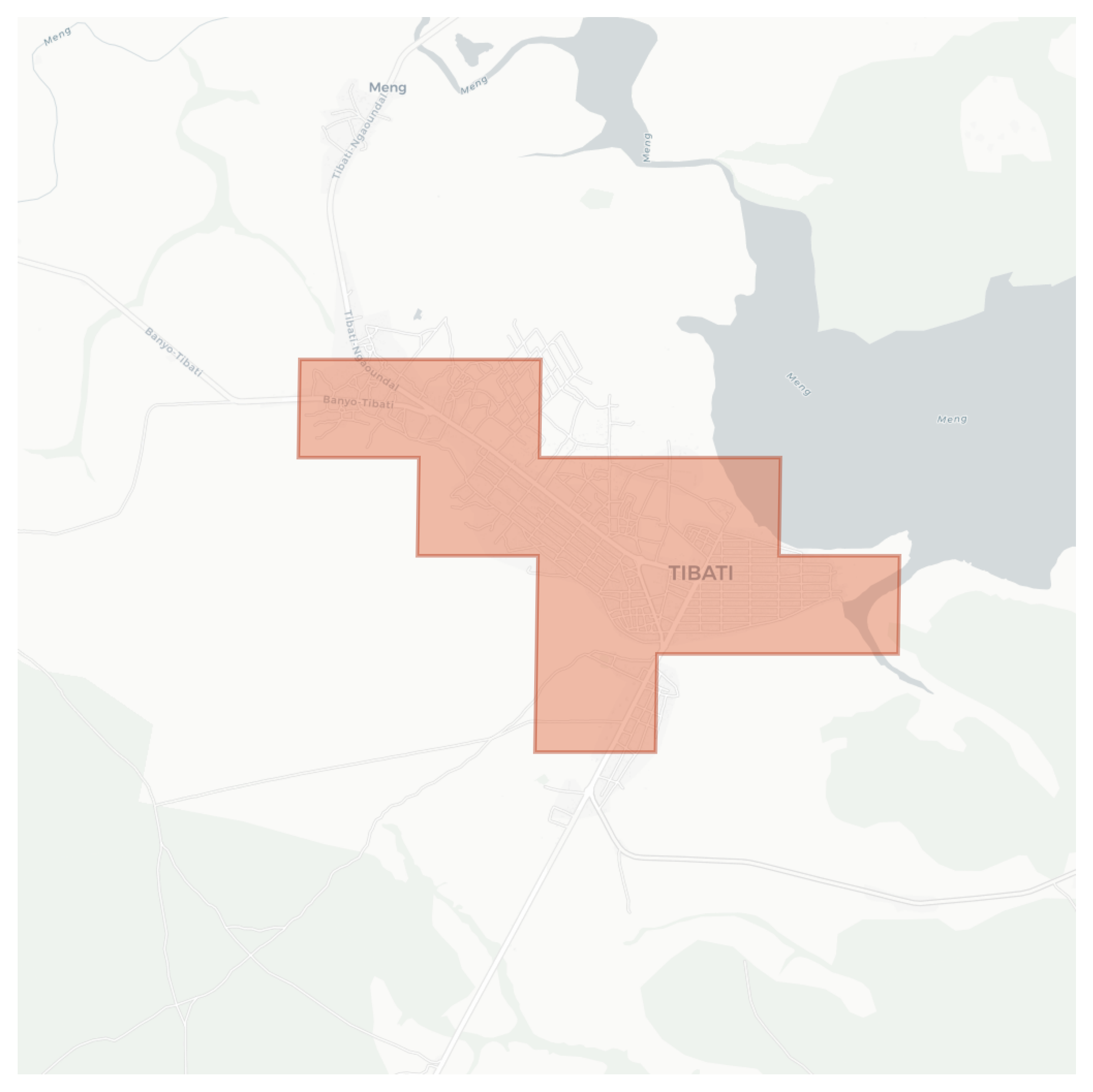 Tibati geographic map