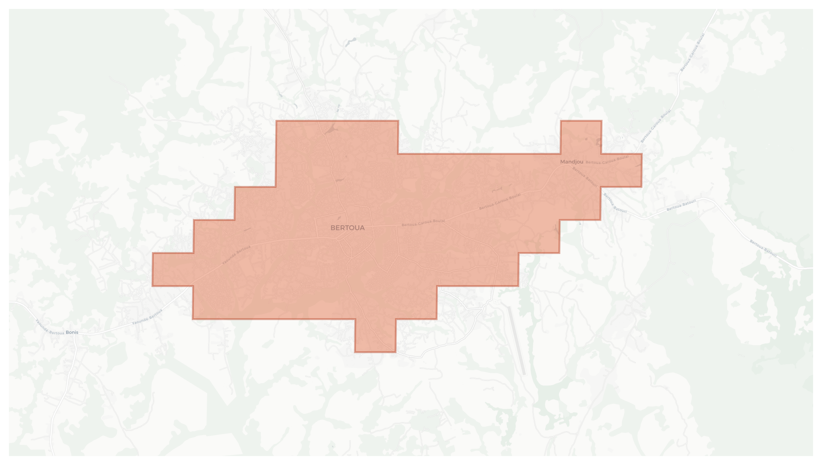 Bertoua geographic map