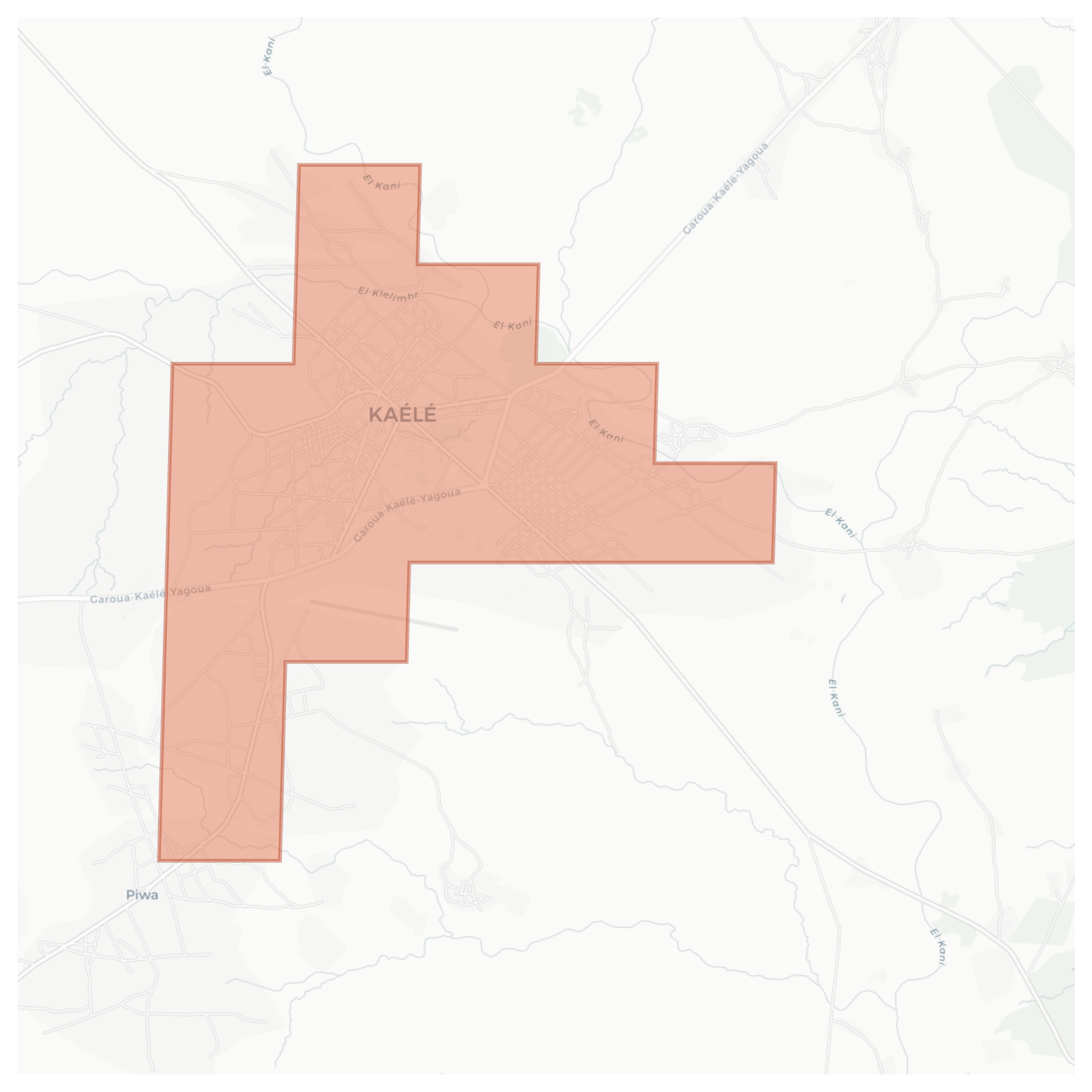 Kaélé geographic map