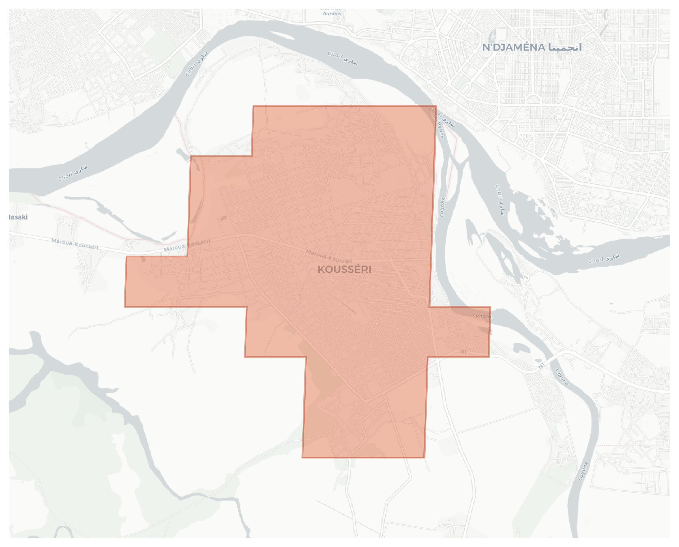 Kousseri geographic map