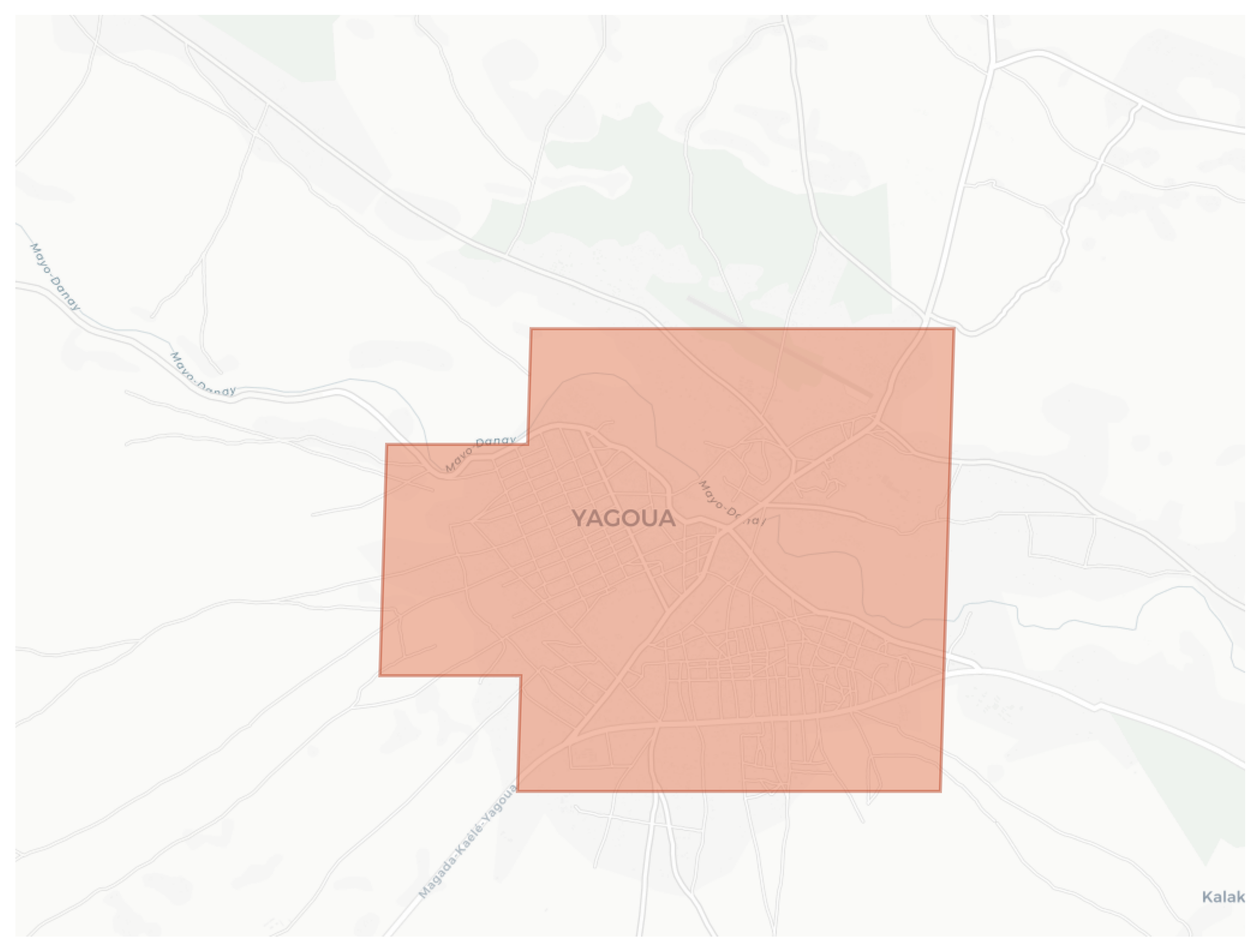 Yagoua geographic map