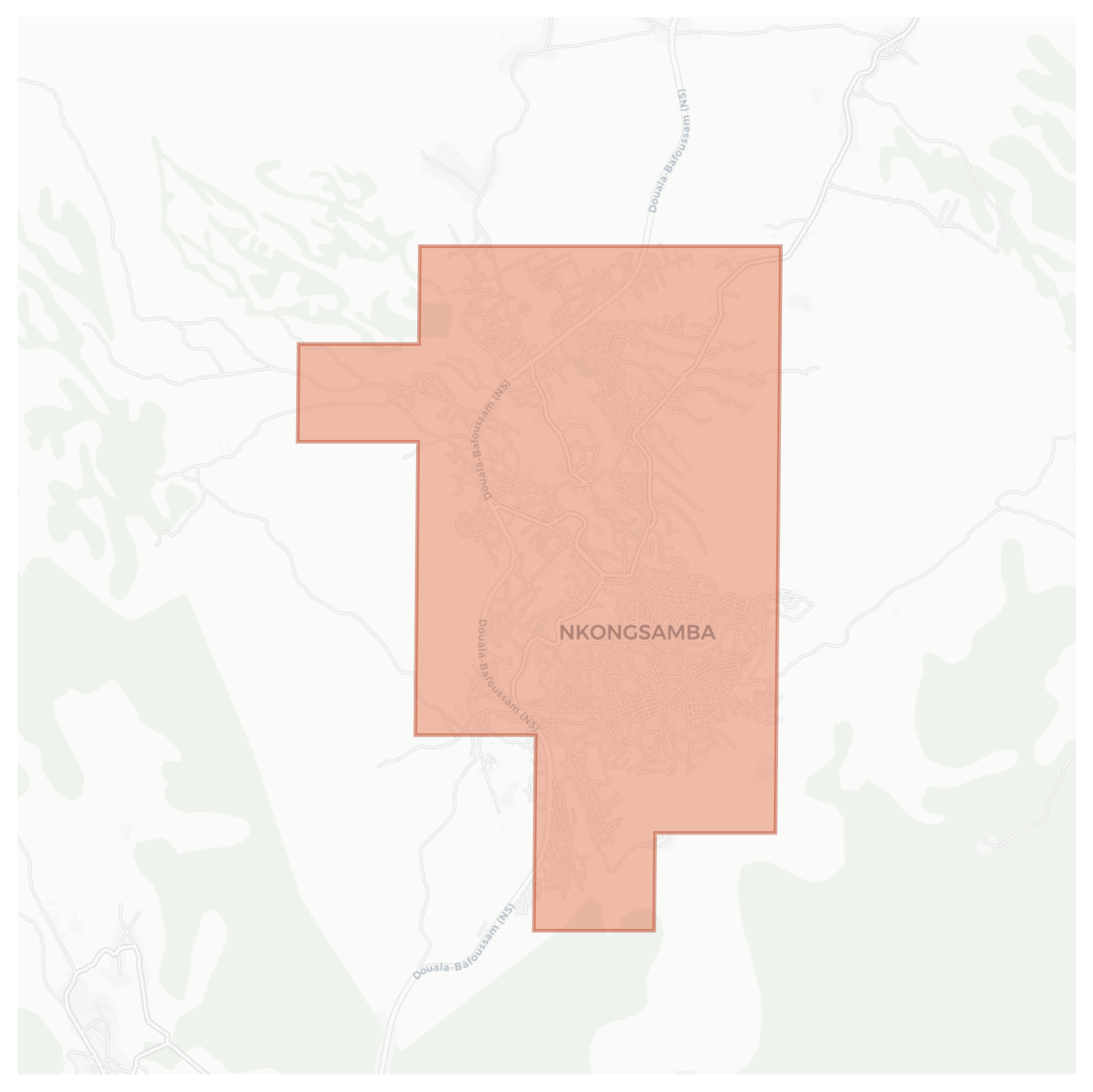 Nkongsamba geographic map