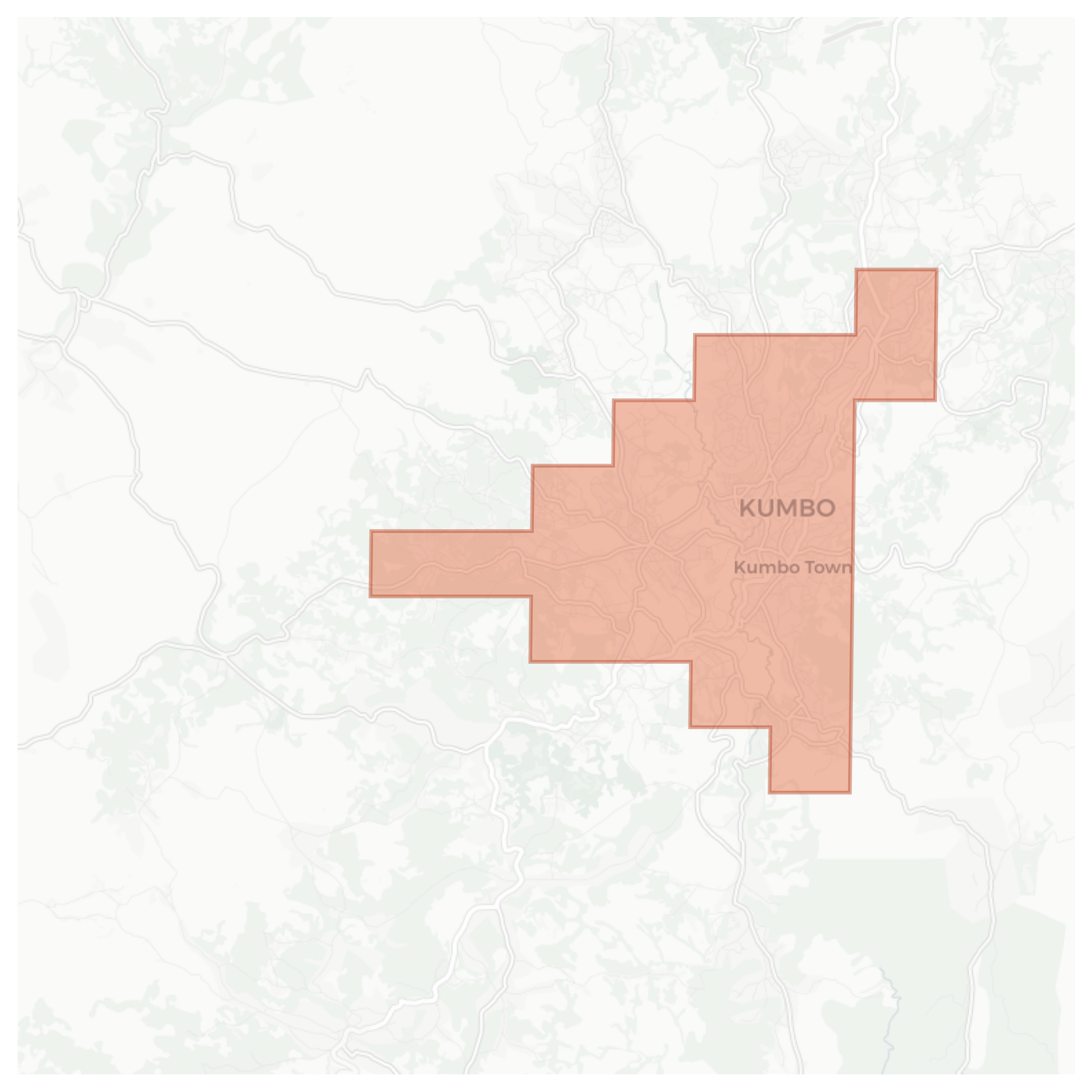 Kumbo geographic map
