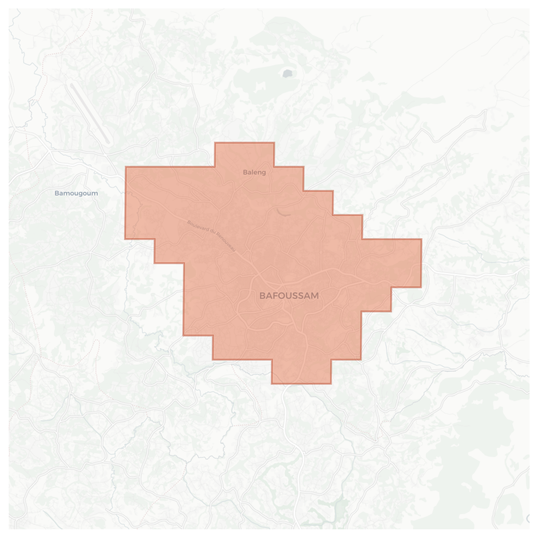 Bafoussam geographic map