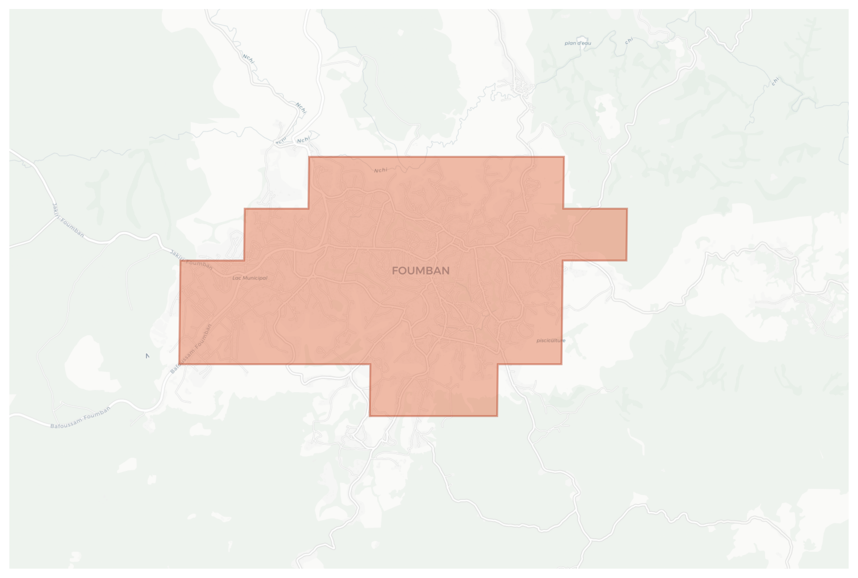 Foumban geographic map