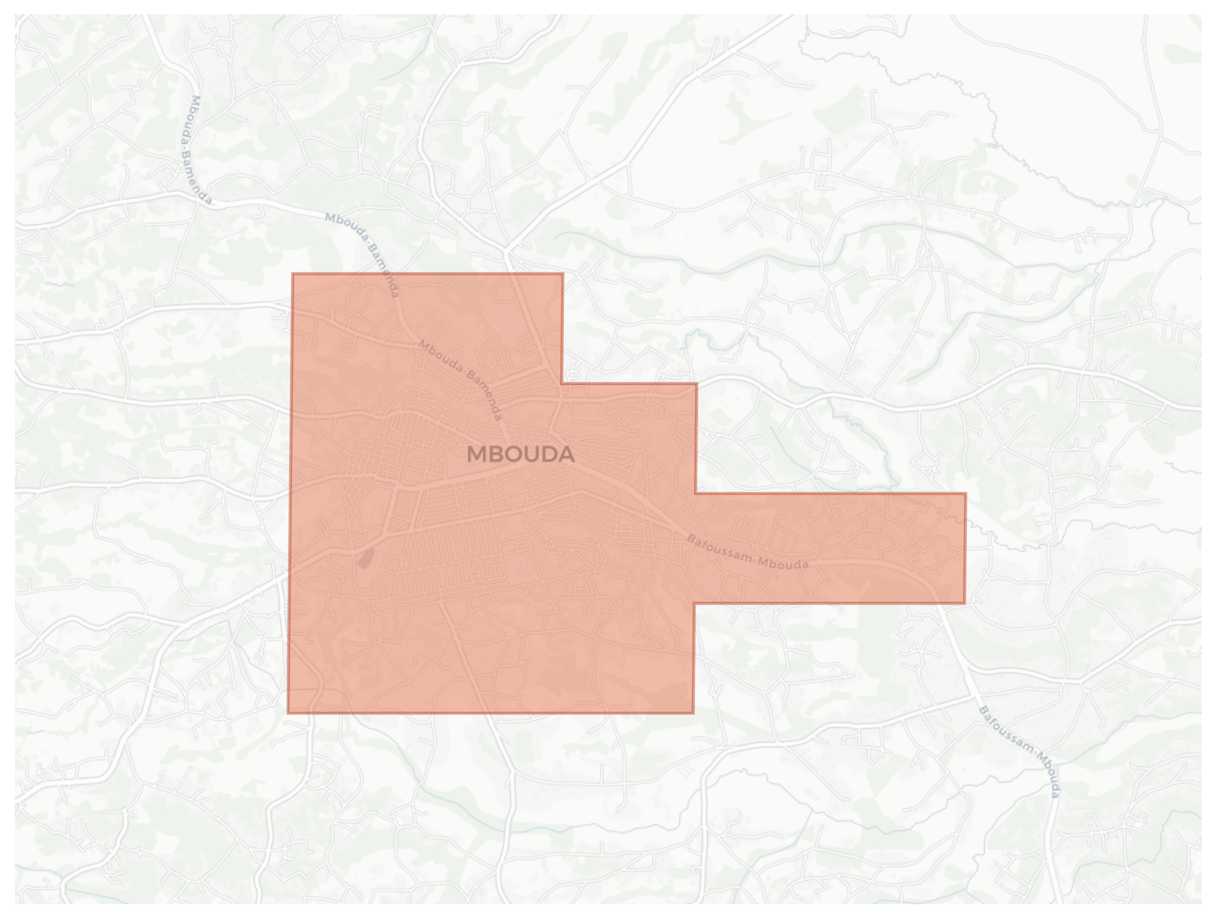 Mbouda geographic map