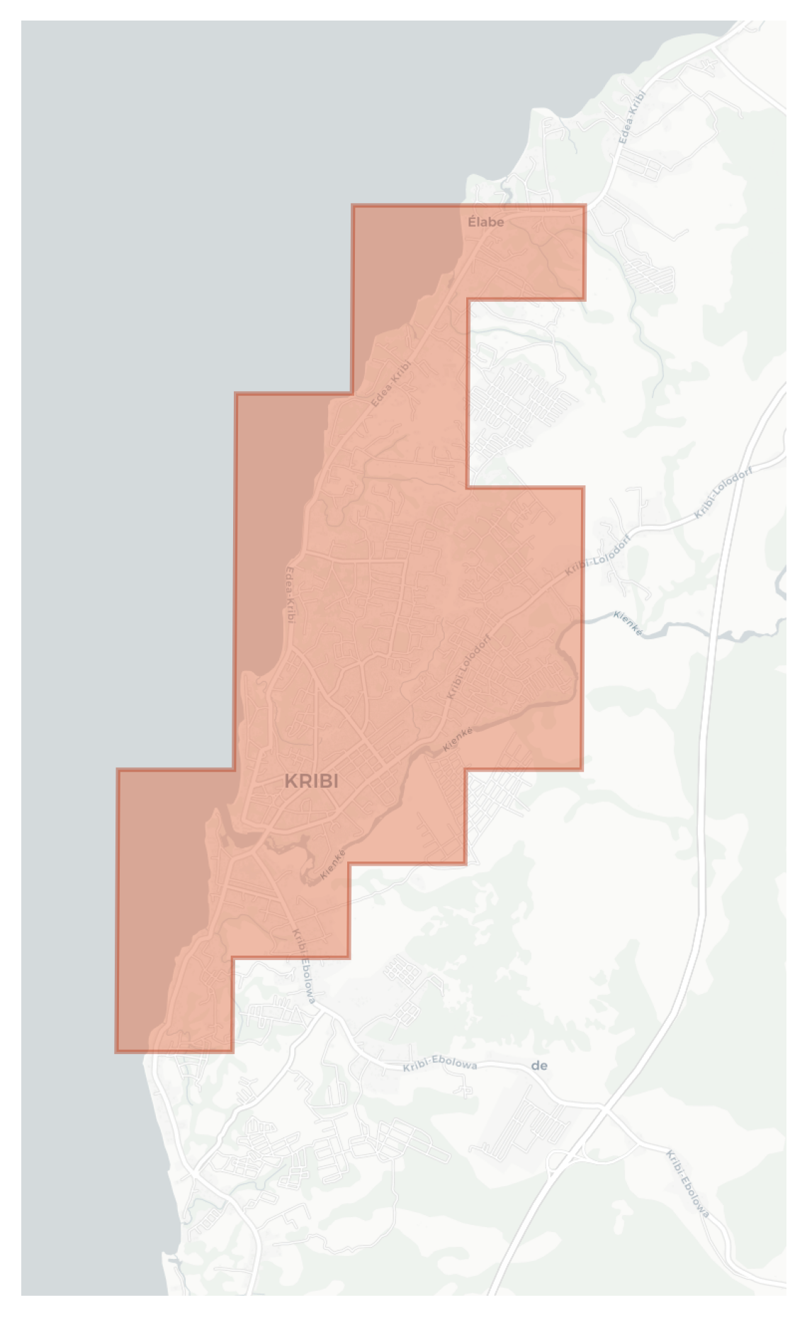 Kribi geographic map