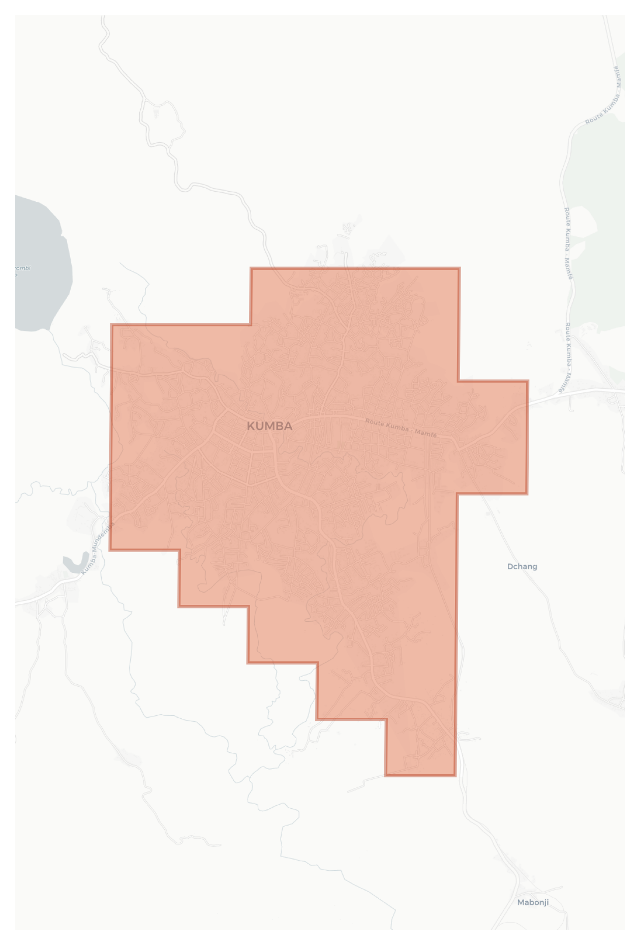 Kumba geographic map