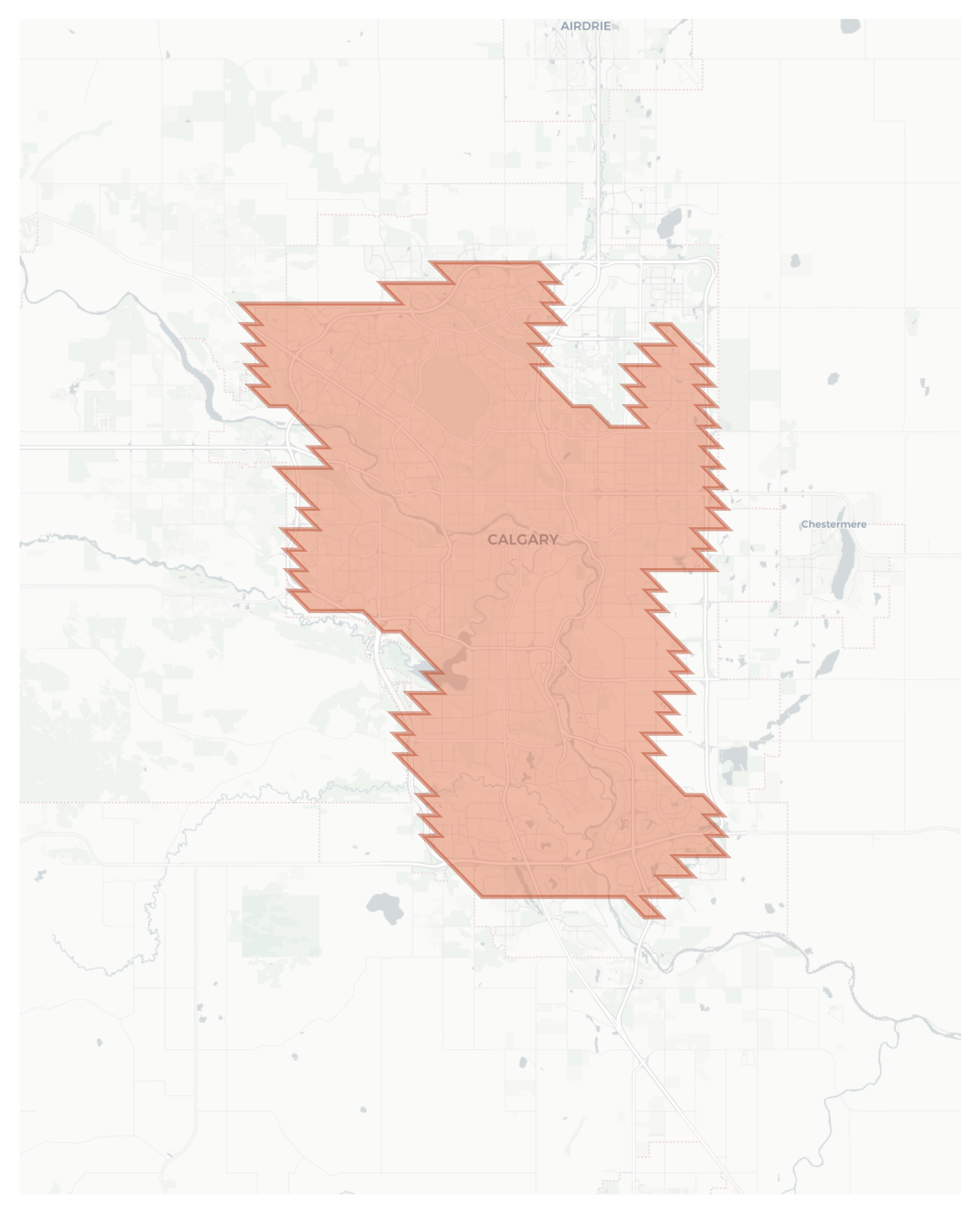 Calgary geographic map