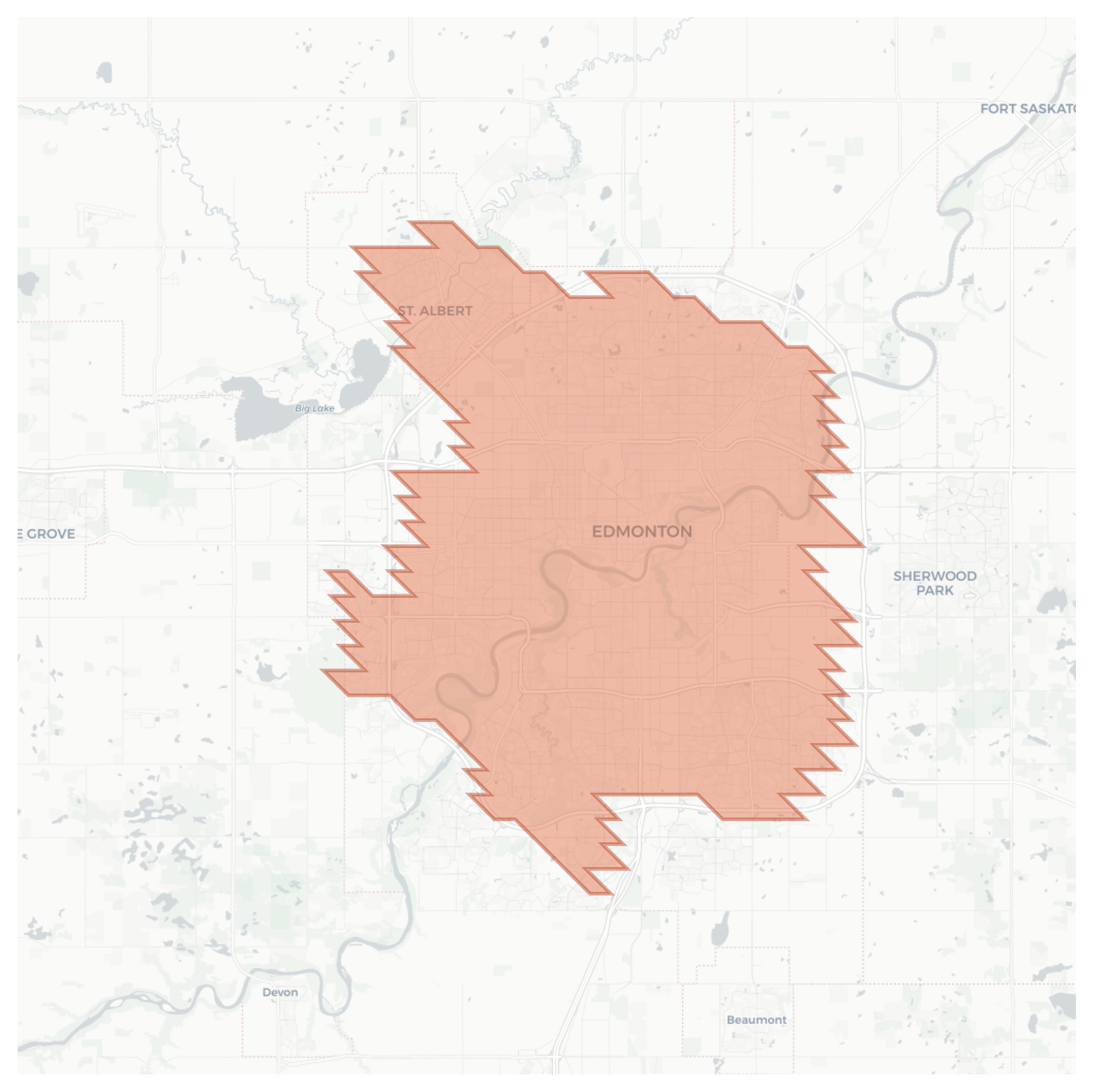 Edmonton geographic map