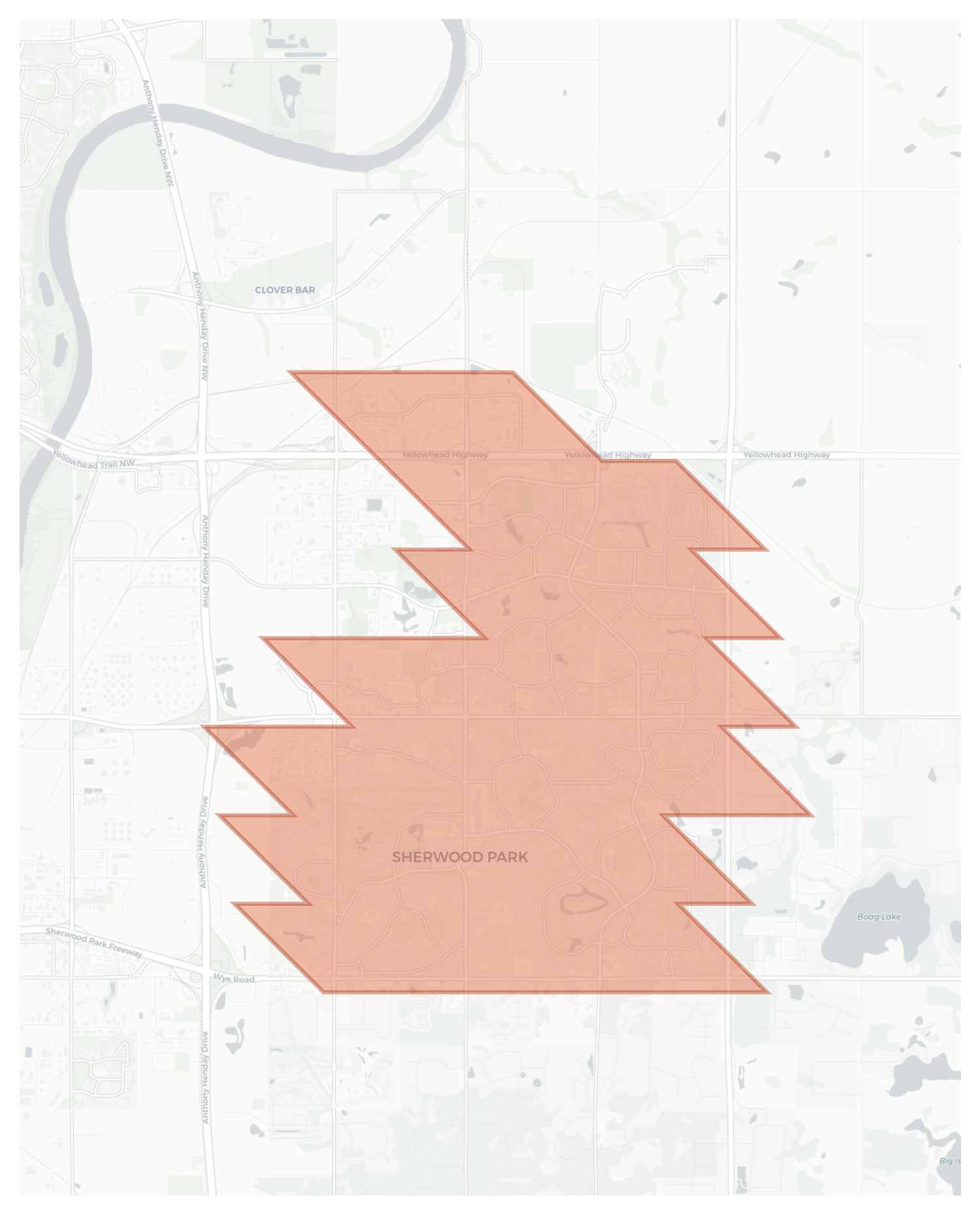 Sherwood Park geographic map