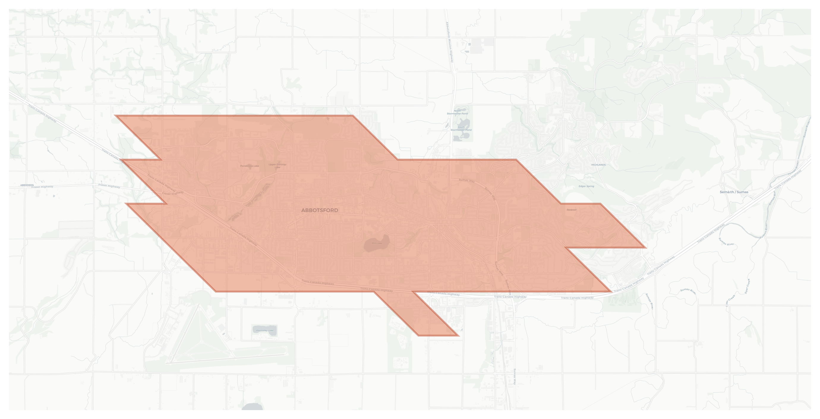 Abbotsford geographic map