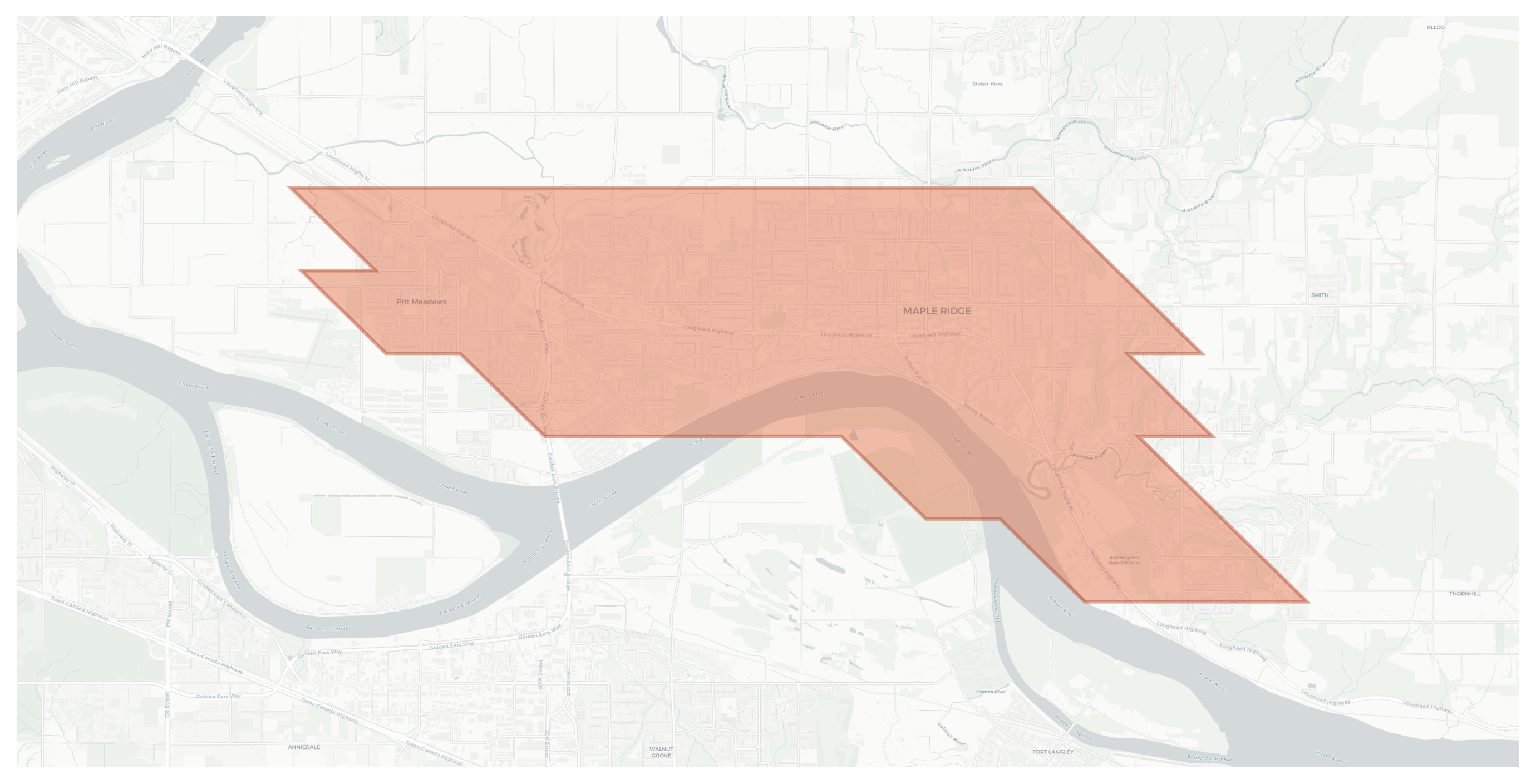 Maple Ridge geographic map