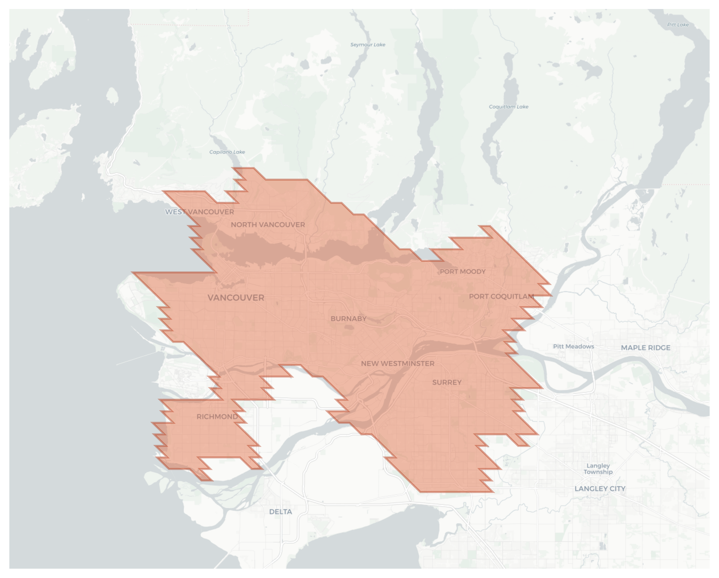 Vancouver geographic map