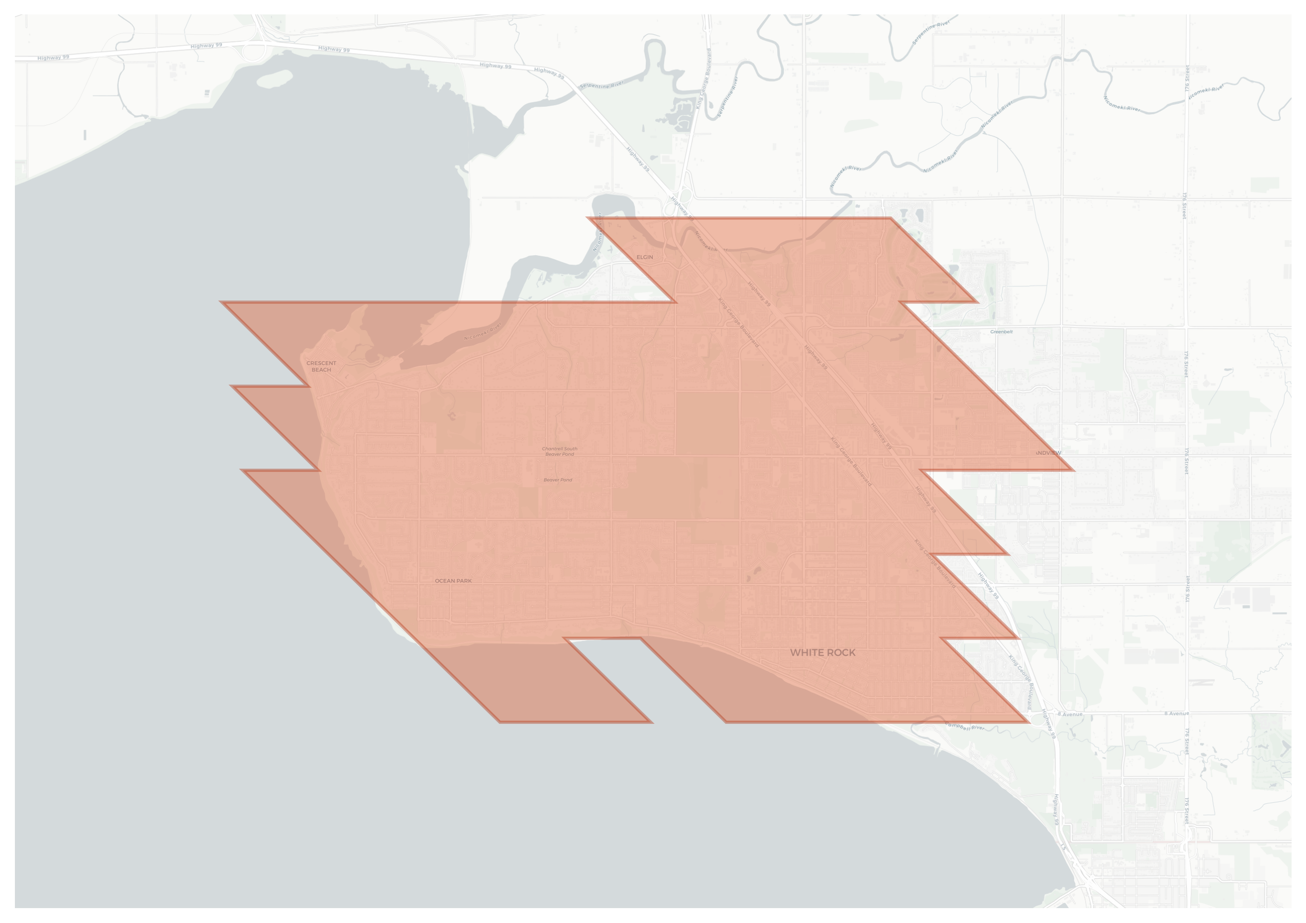 White Rock geographic map