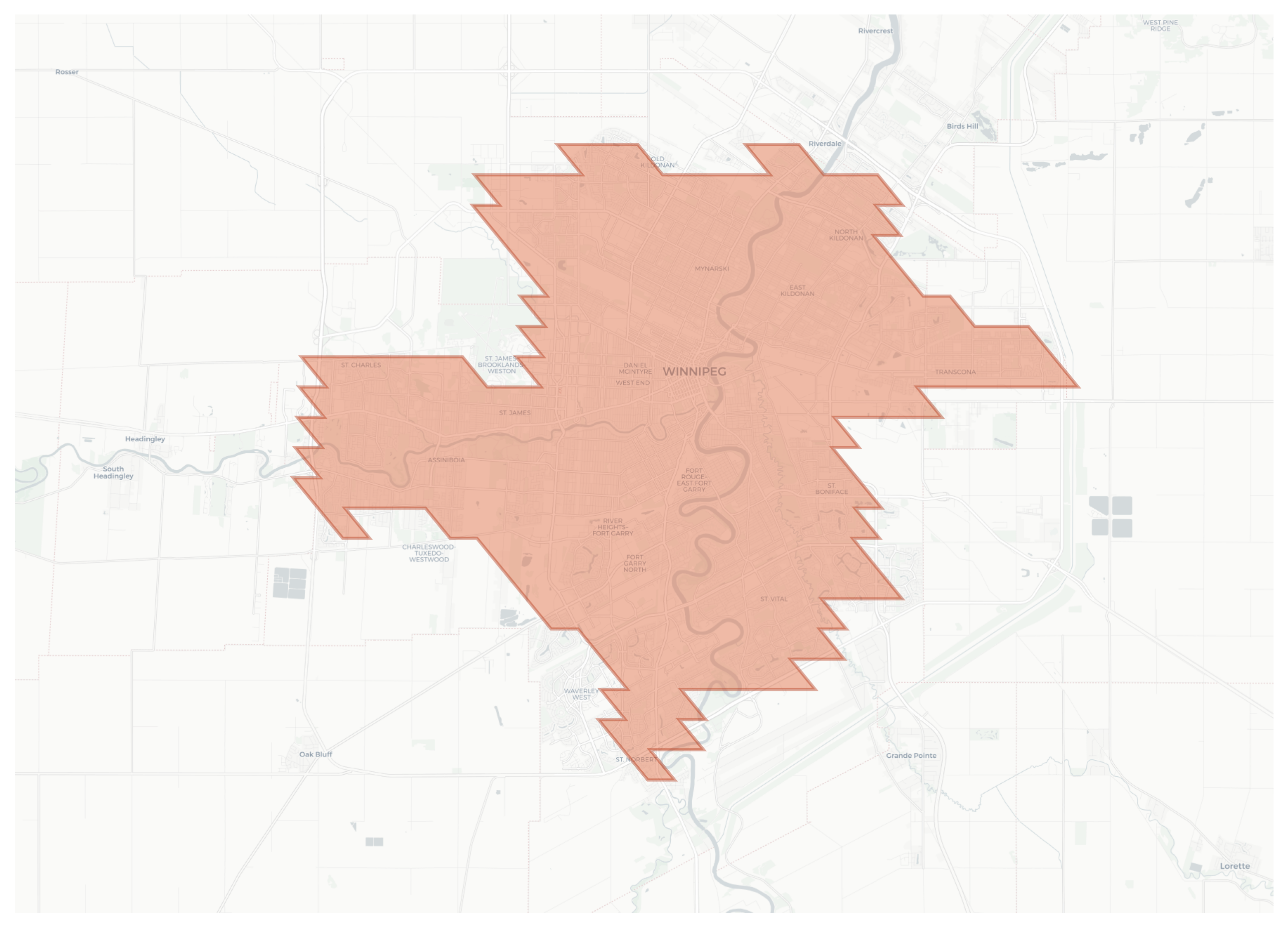 Winnipeg geographic map