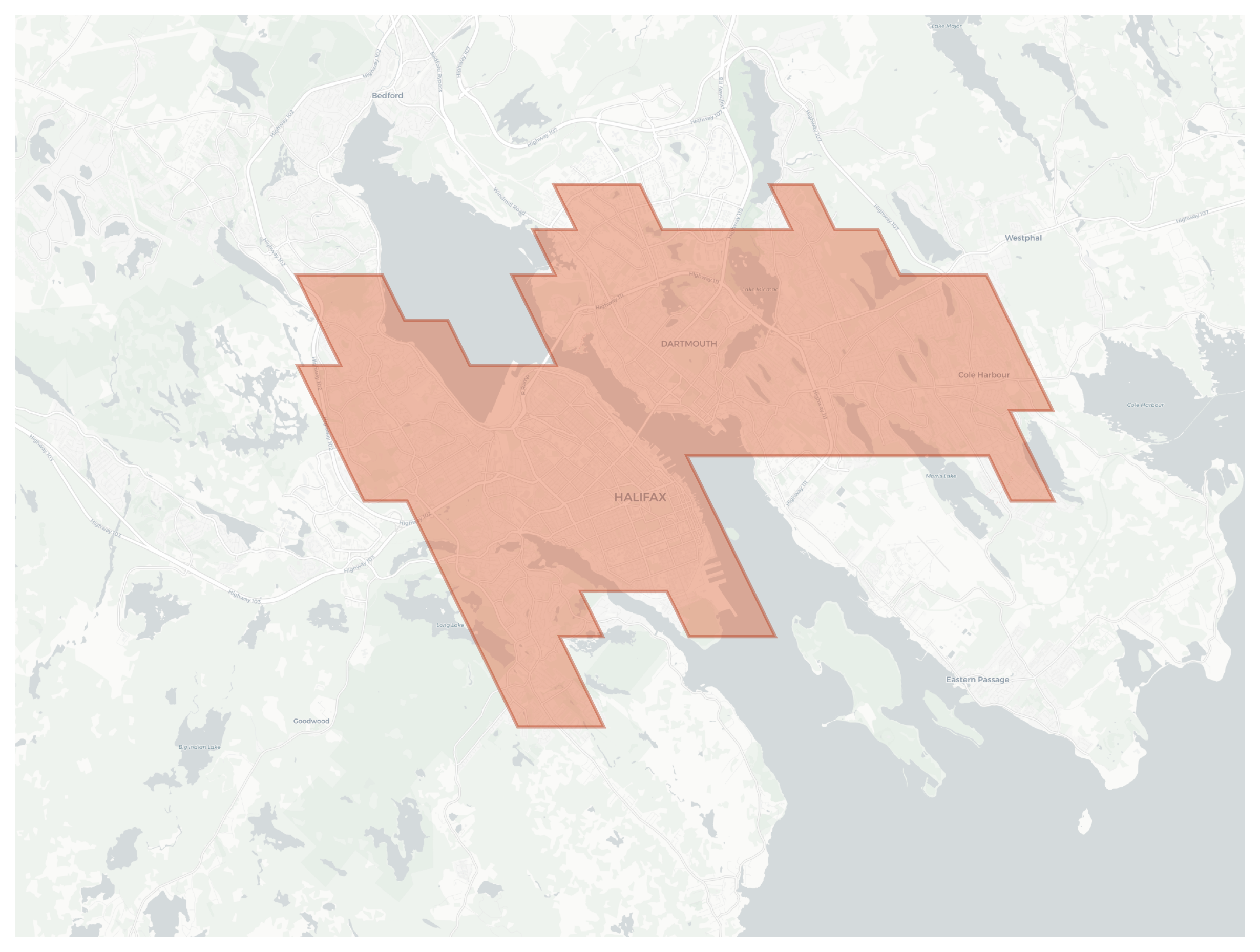 Halifax geographic map