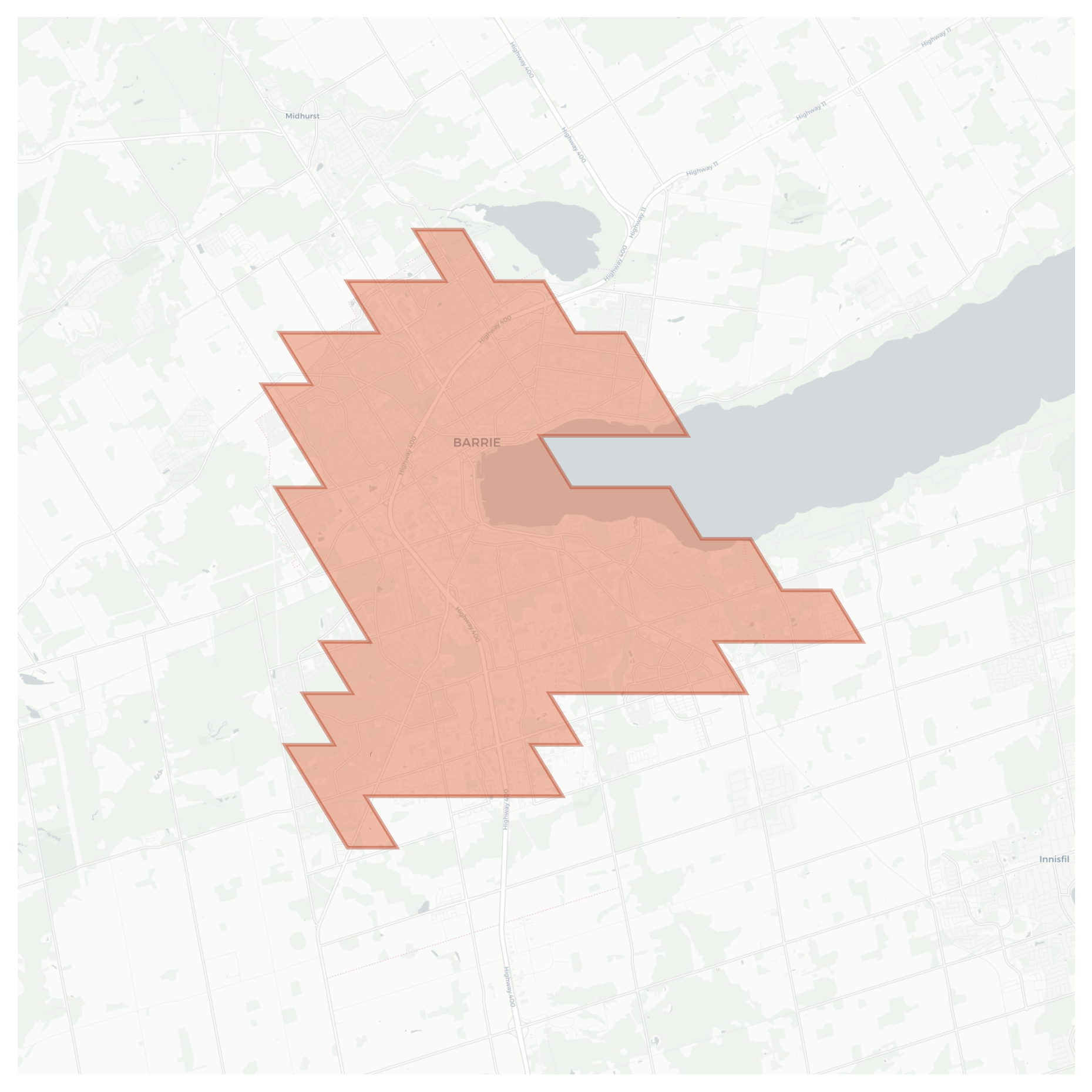 Barrie geographic map
