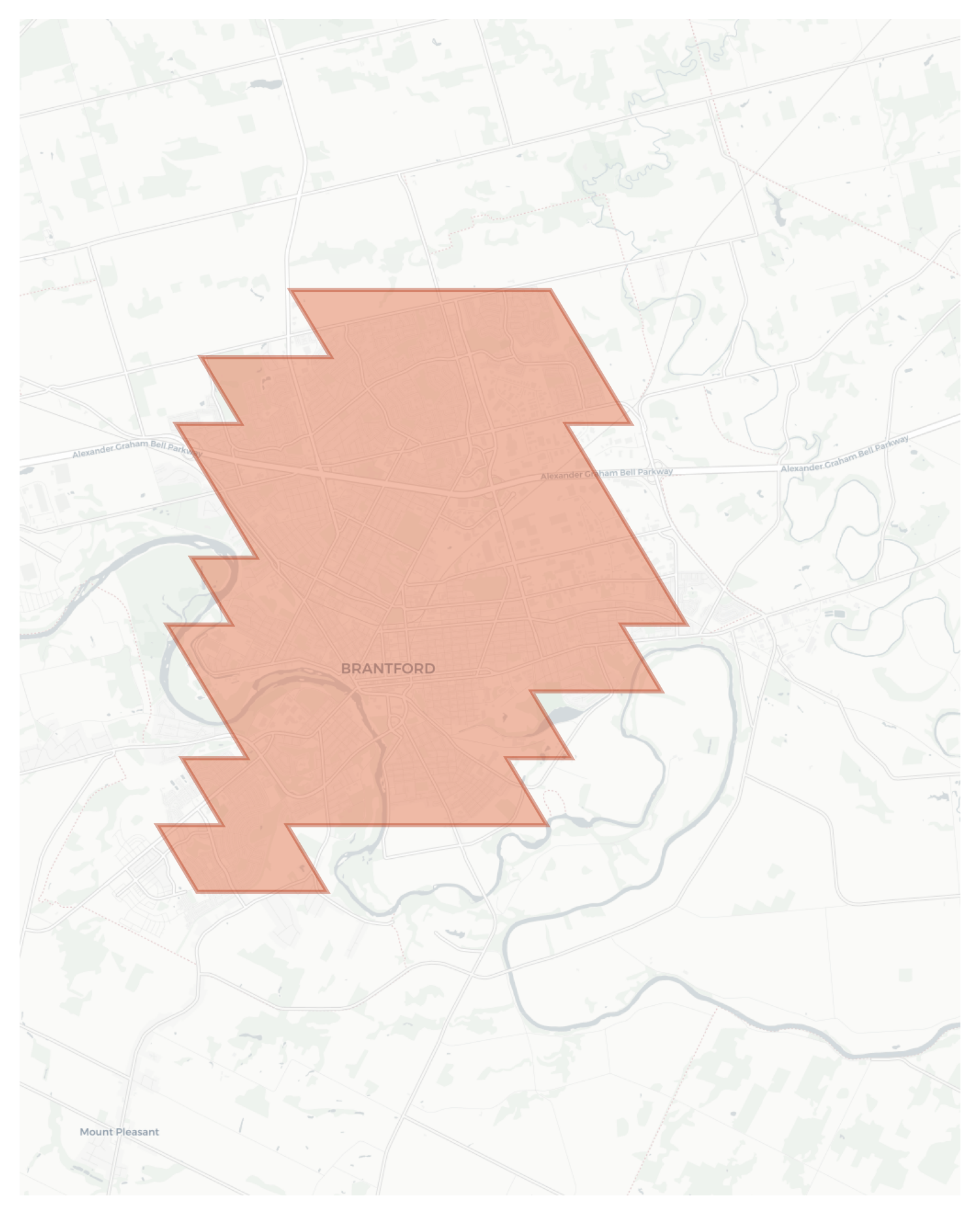 Brantford geographic map