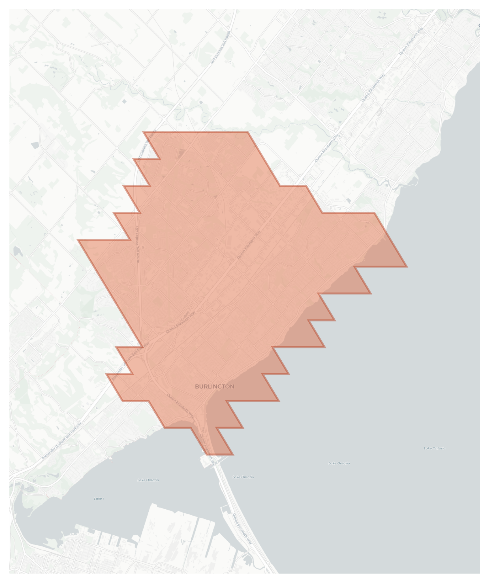 Burlington geographic map