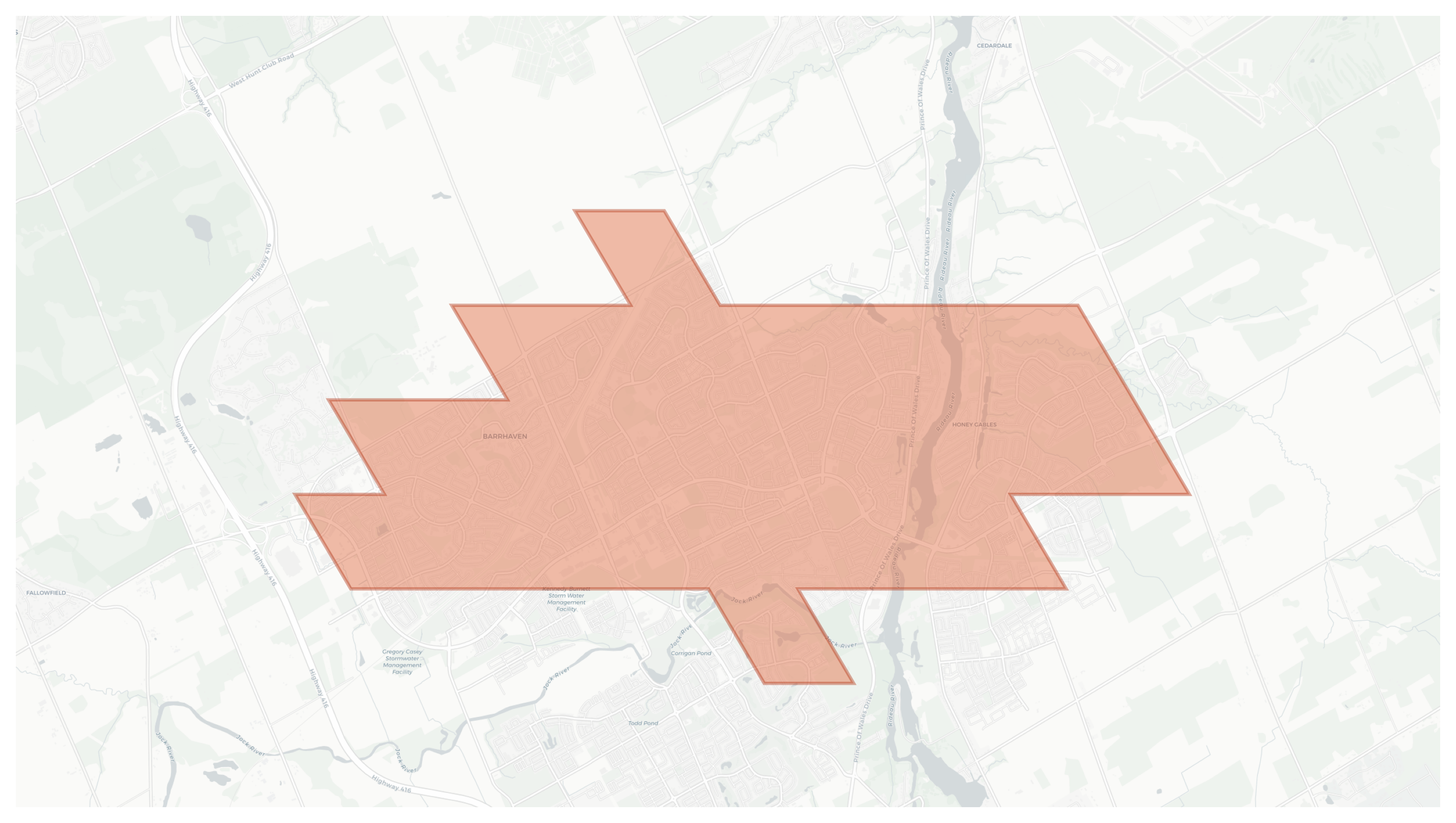 Honey Gables geographic map