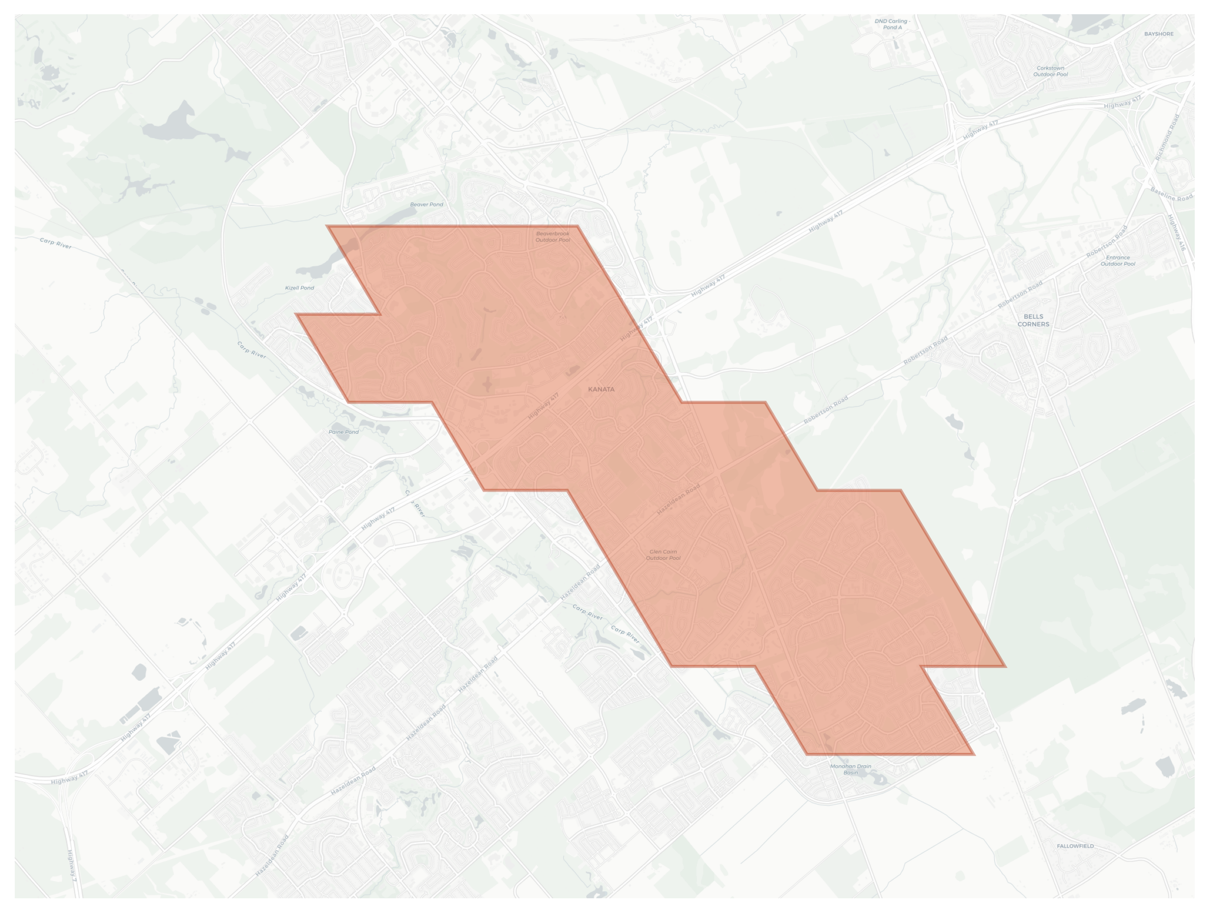 Kanata geographic map