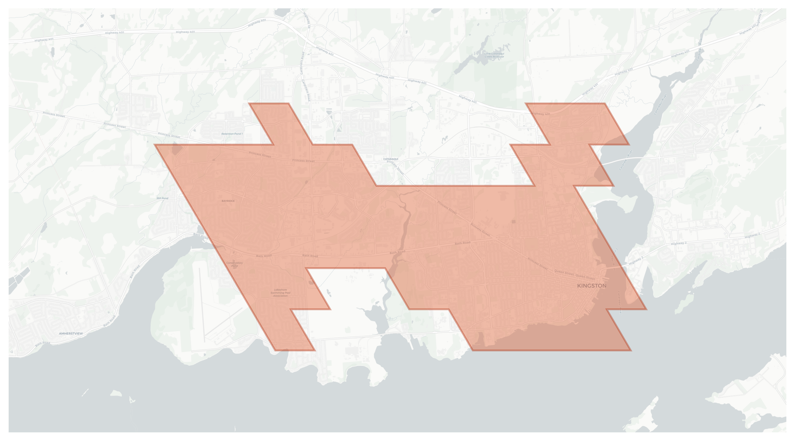 Kingston geographic map