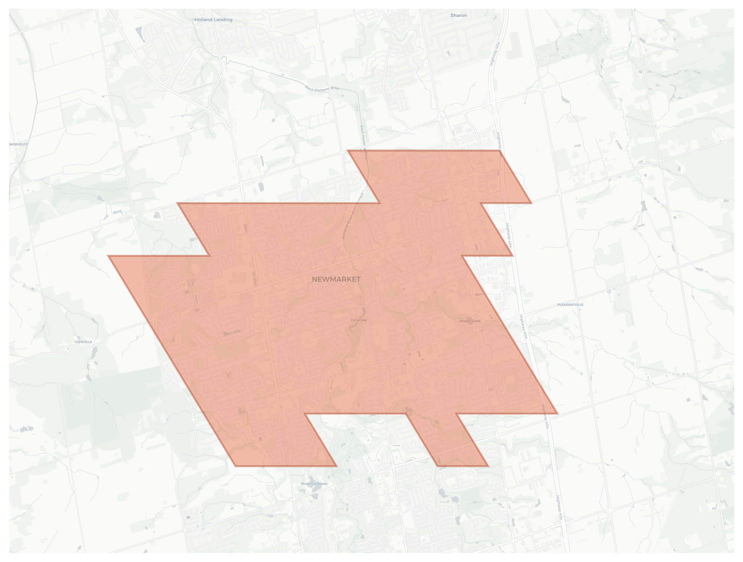 Newmarket geographic map