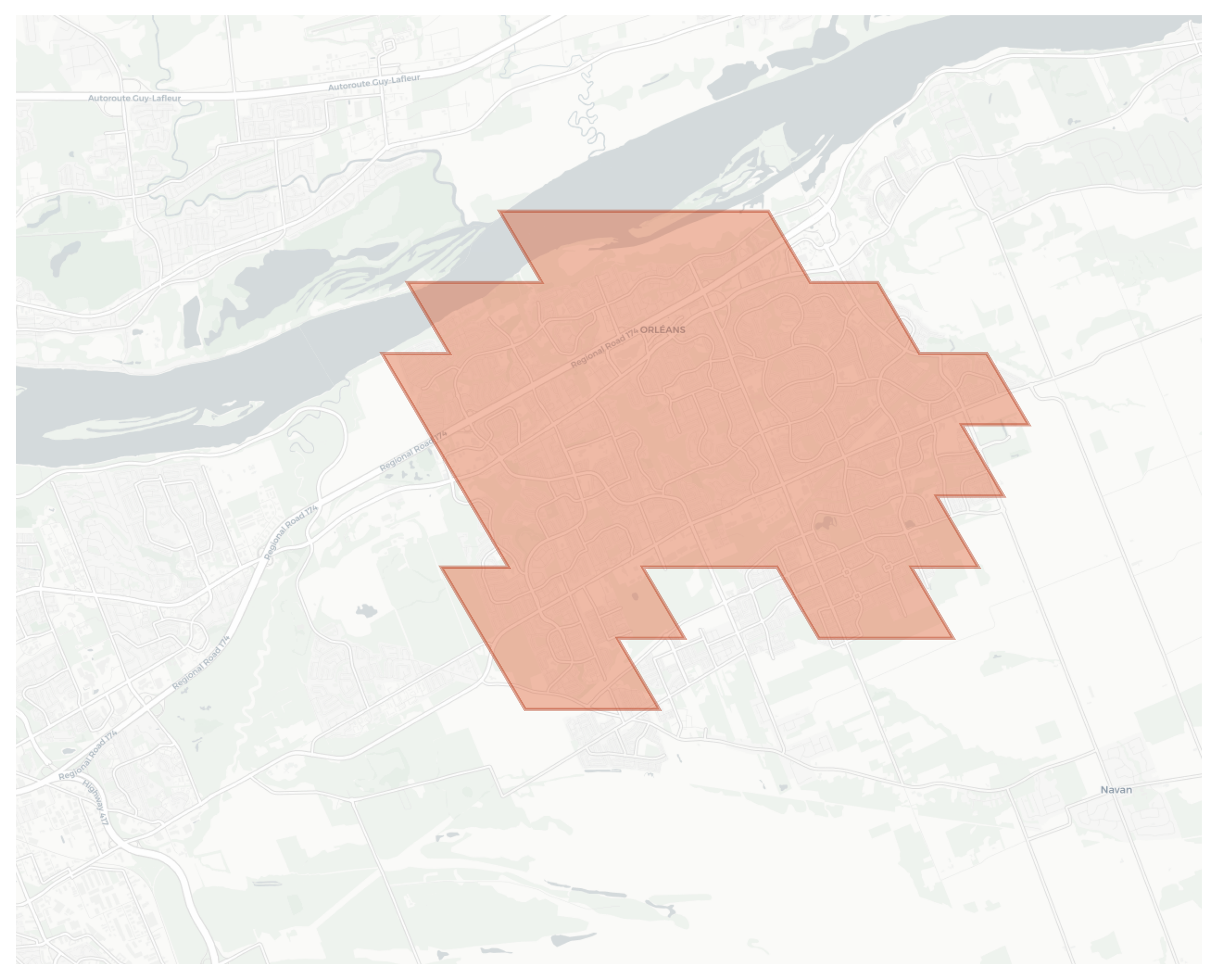 Orléans geographic map