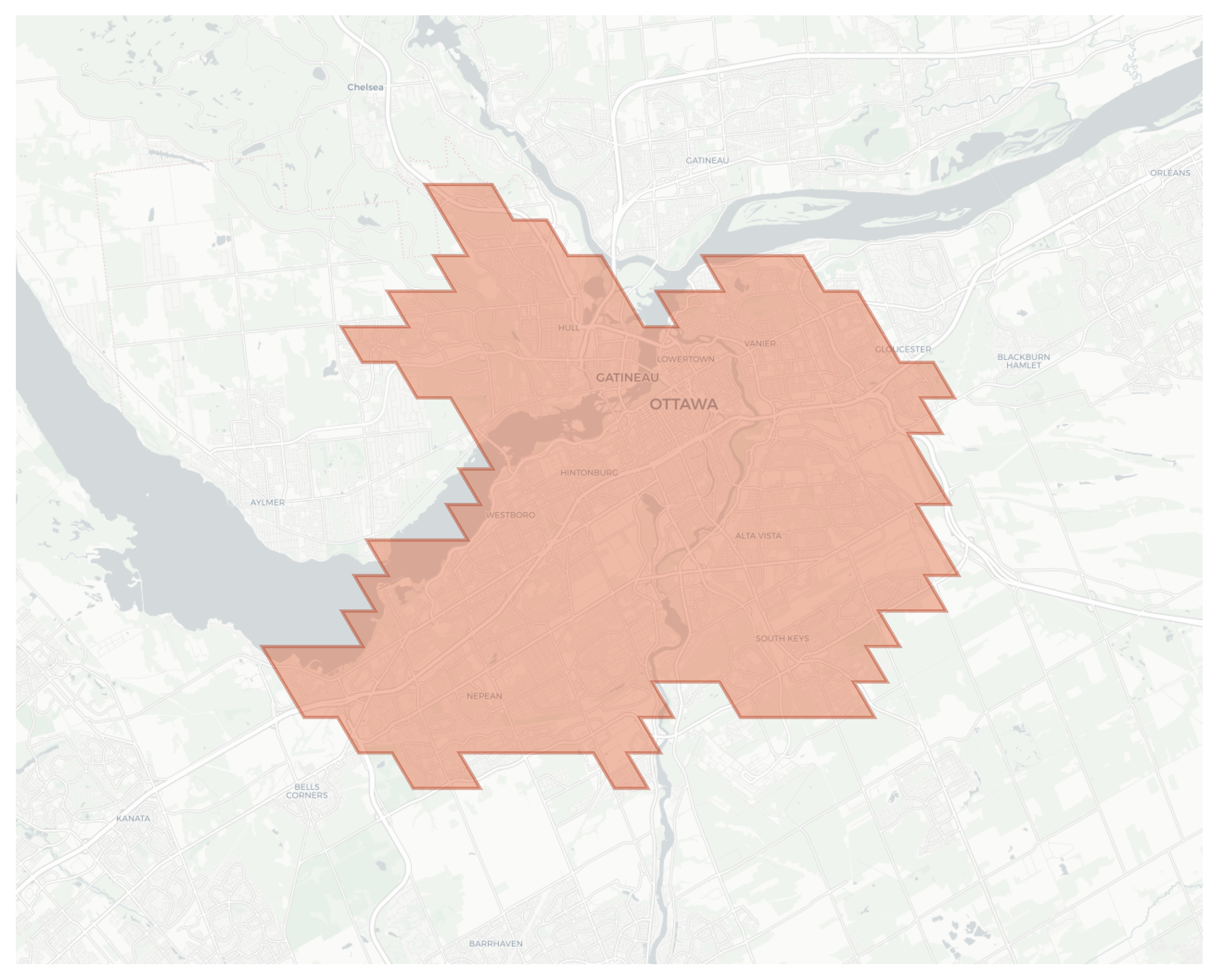 Ottawa geographic map