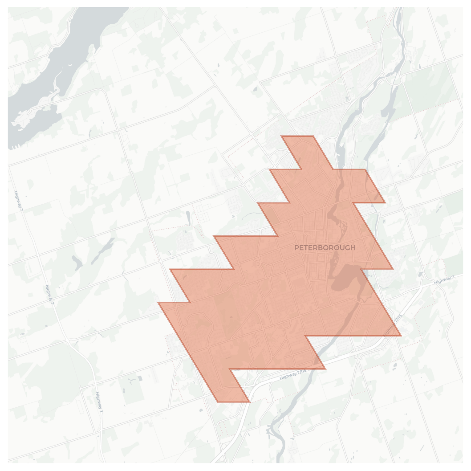 Peterborough geographic map