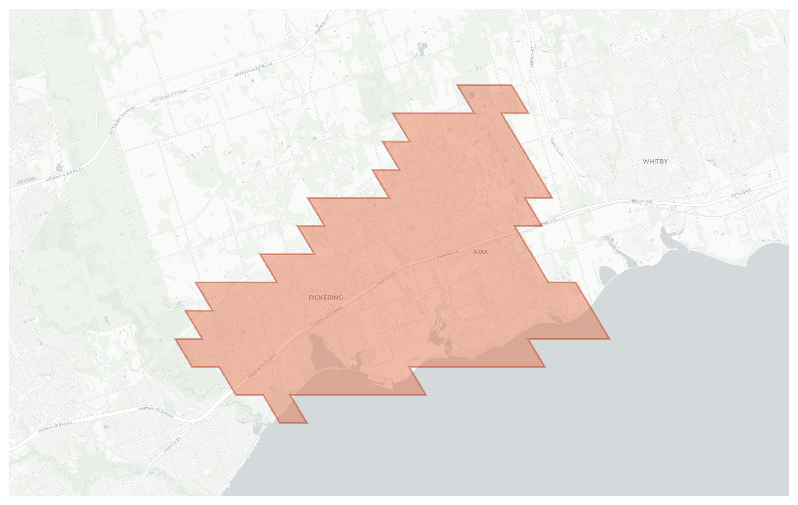 Pickering geographic map