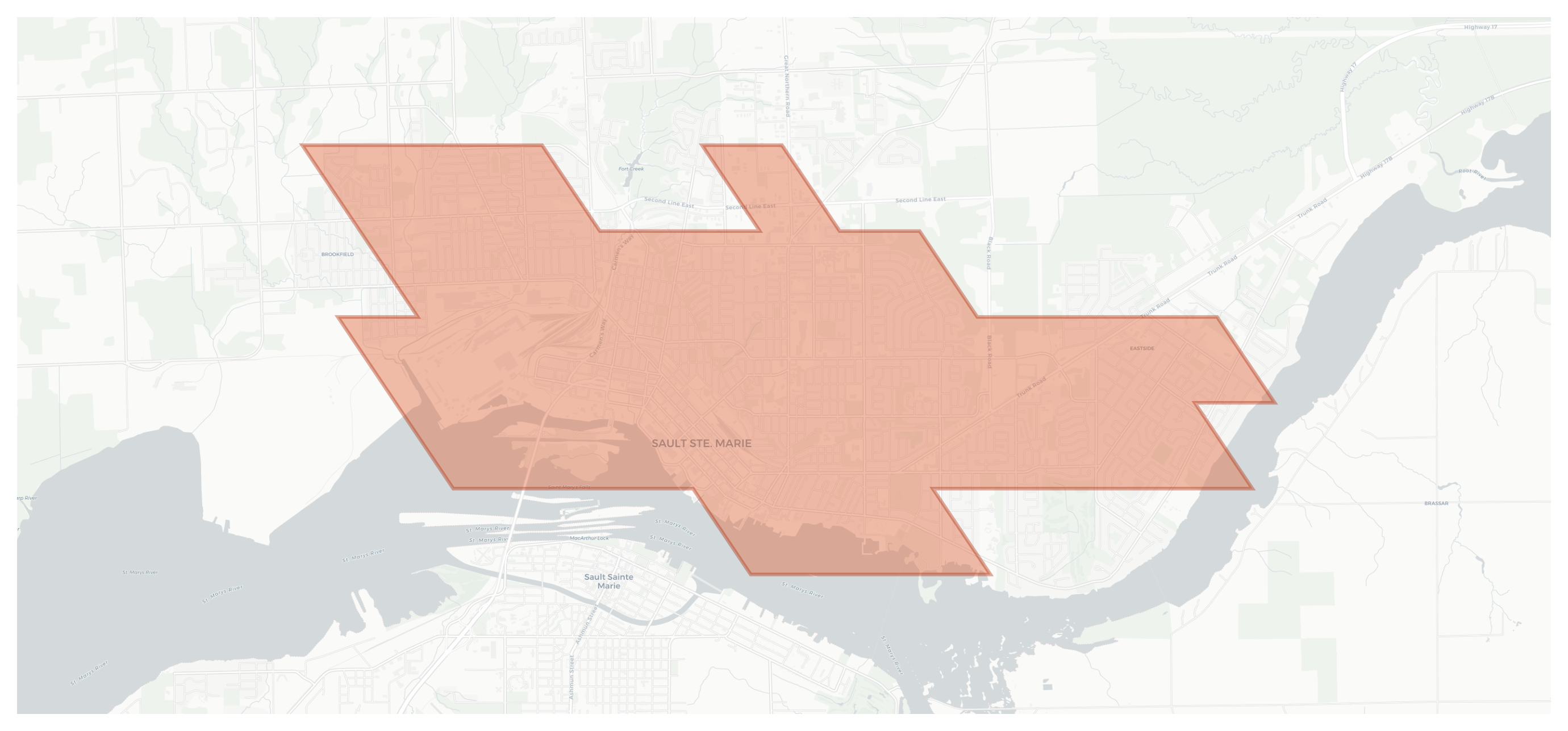 Sault Ste. Marie geographic map