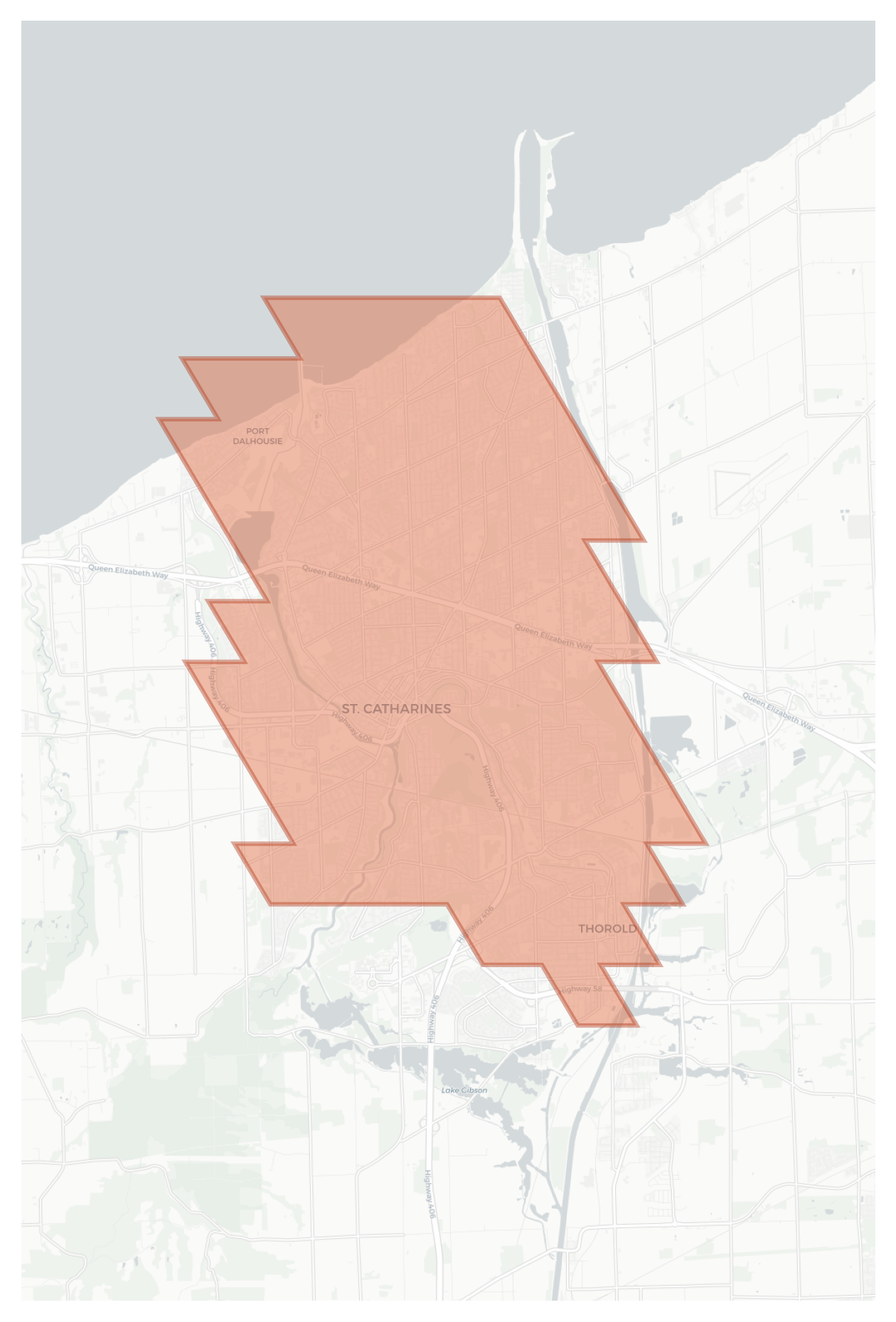 St. Catharines geographic map
