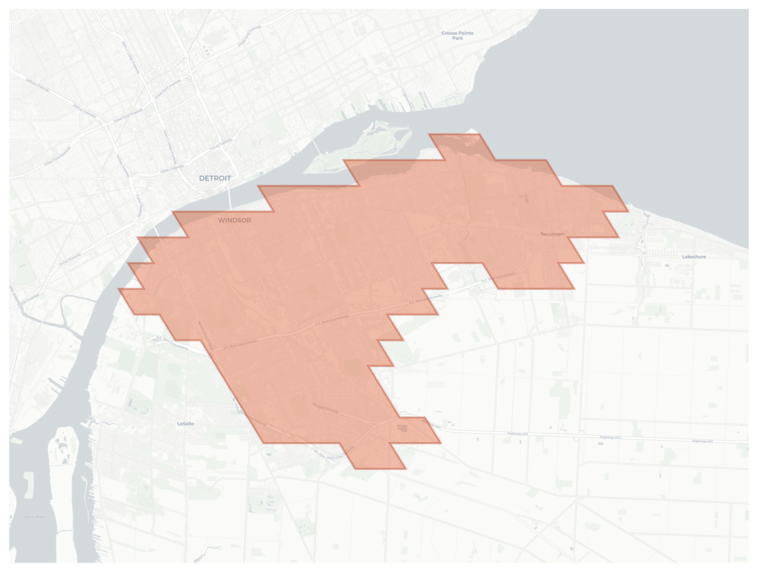Windsor geographic map