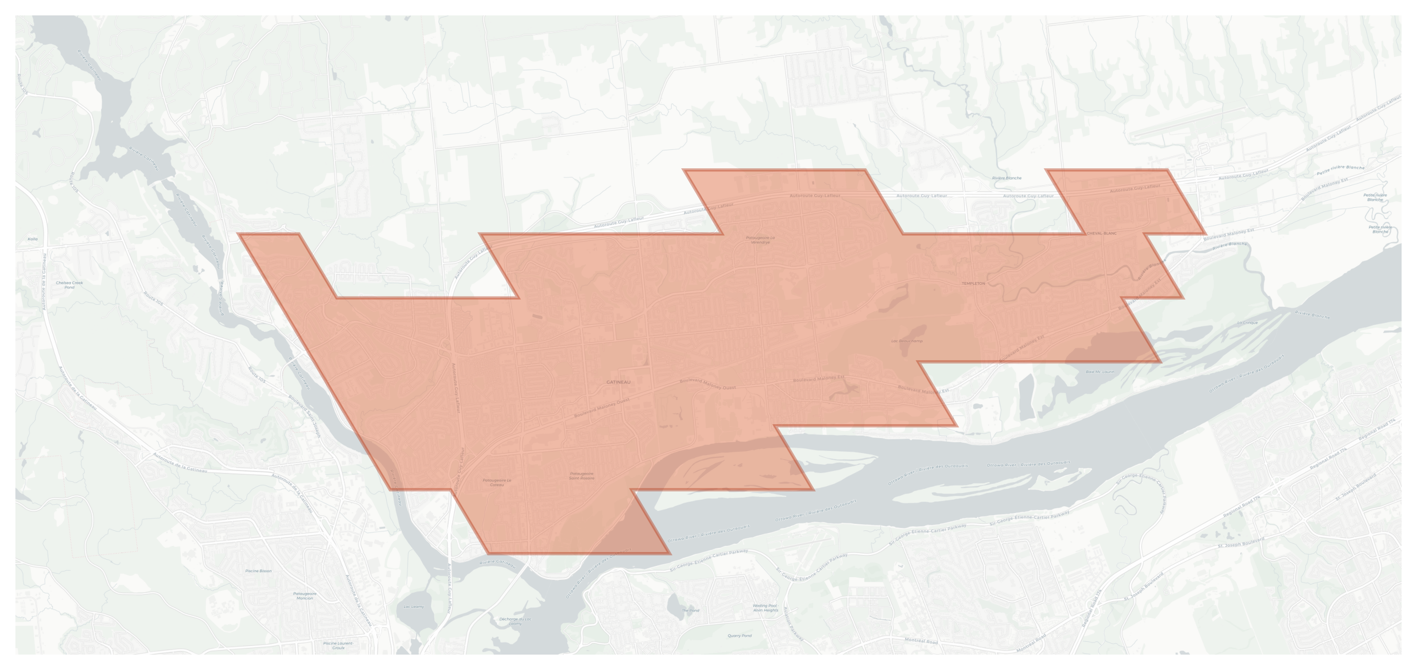 Gatineau geographic map