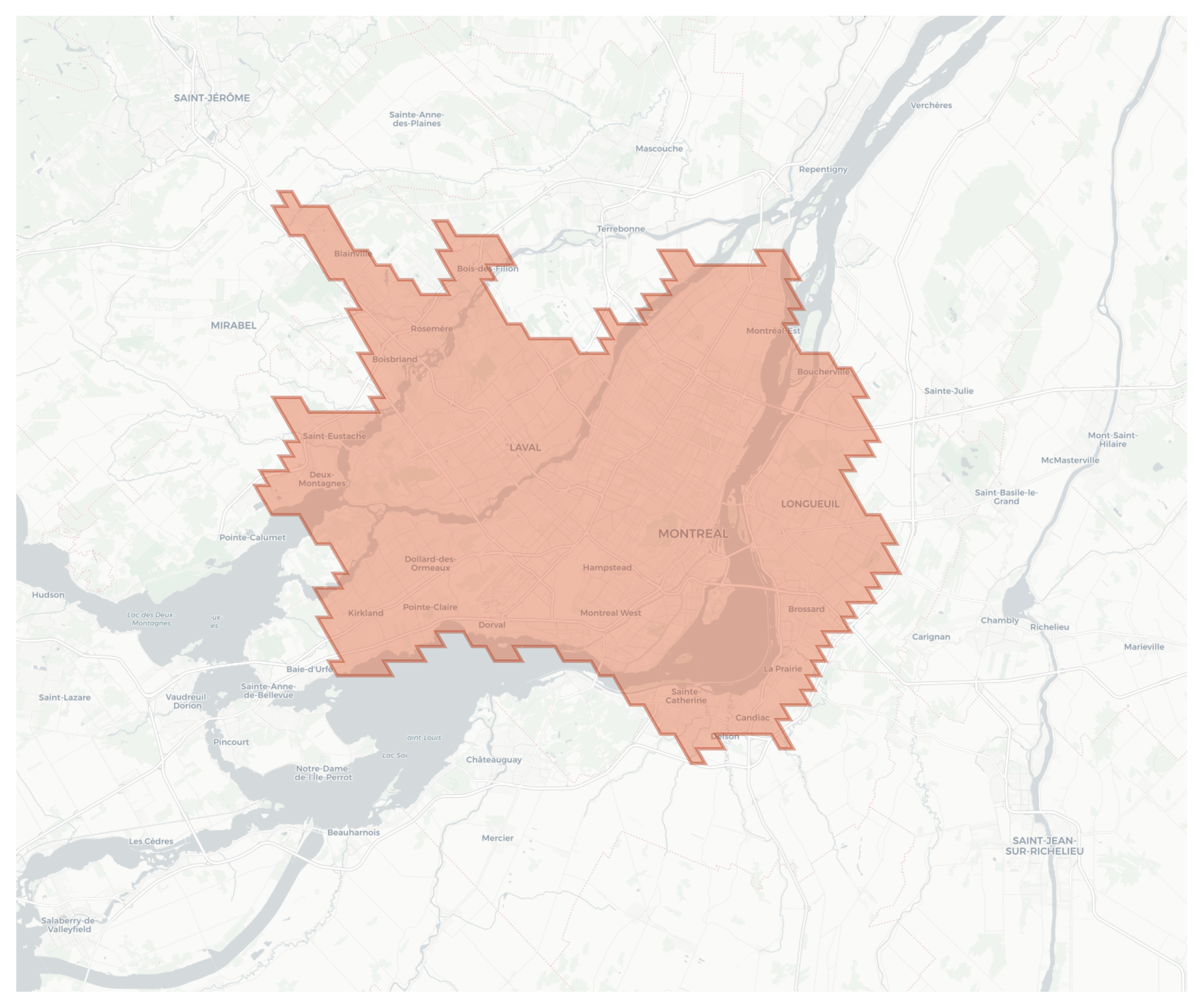 Montreal geographic map