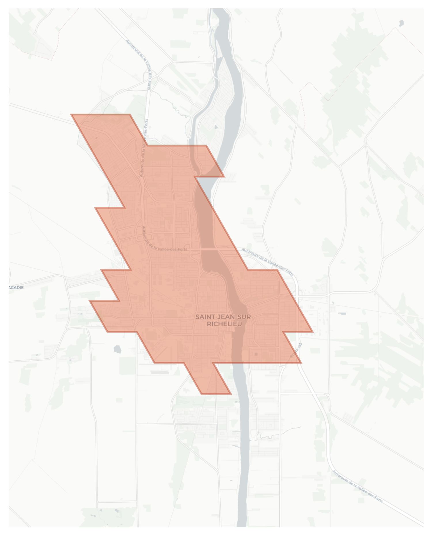Saint-Jean-sur-Richelieu geographic map