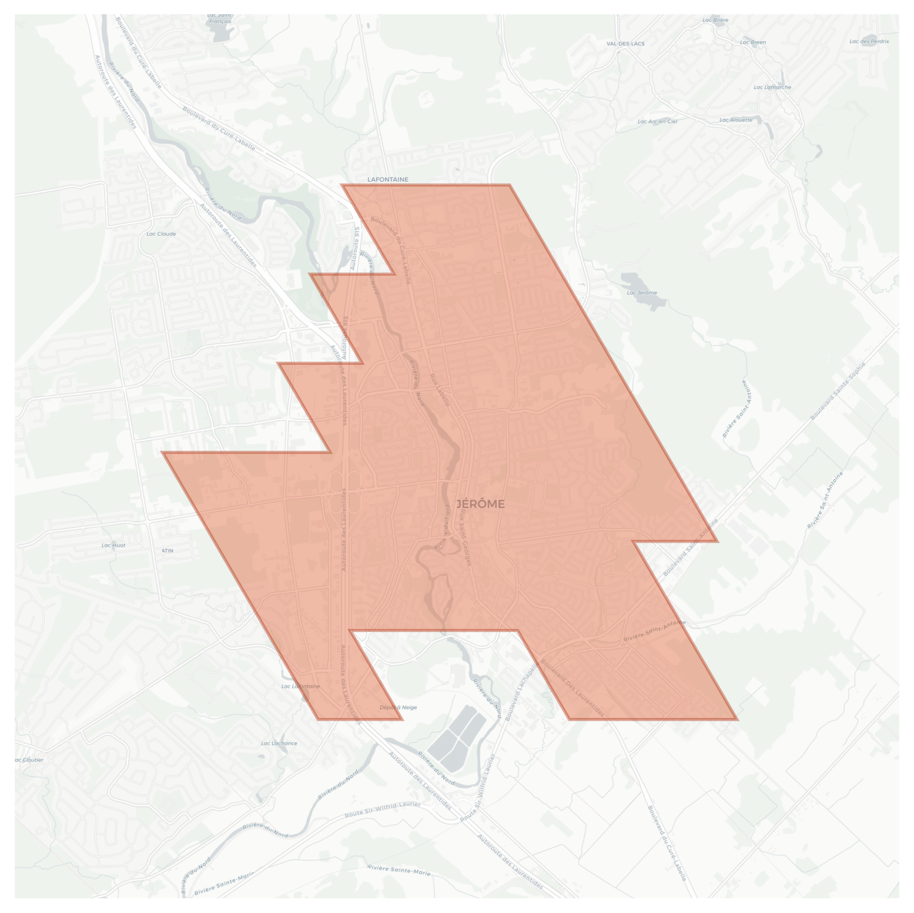 Saint-Jérôme geographic map