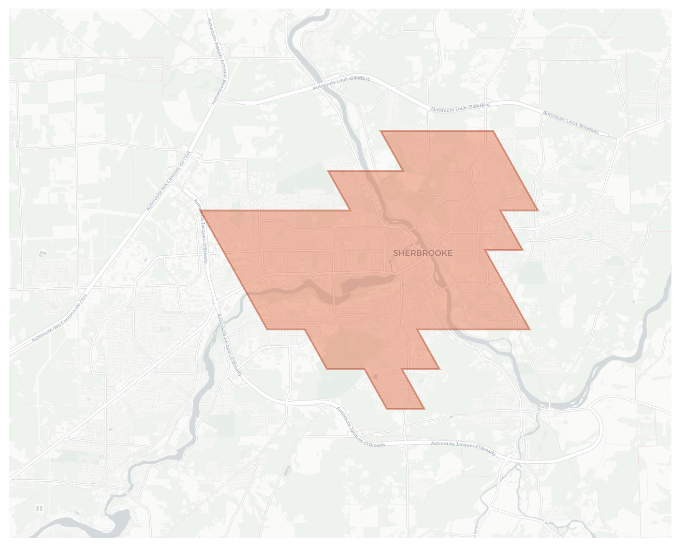 Sherbrooke geographic map