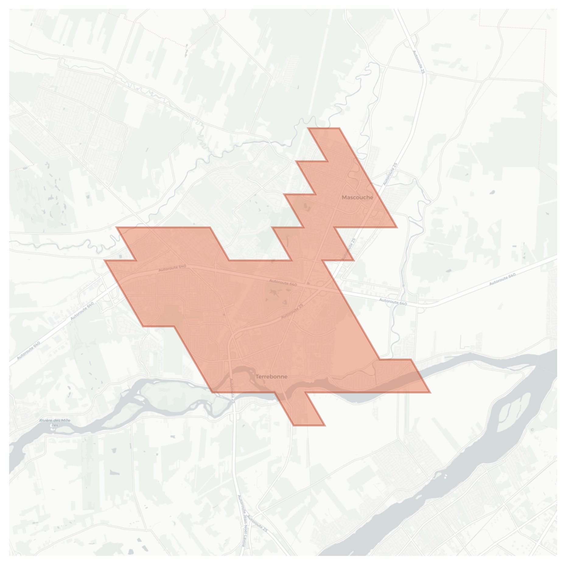 Terrebonne geographic map