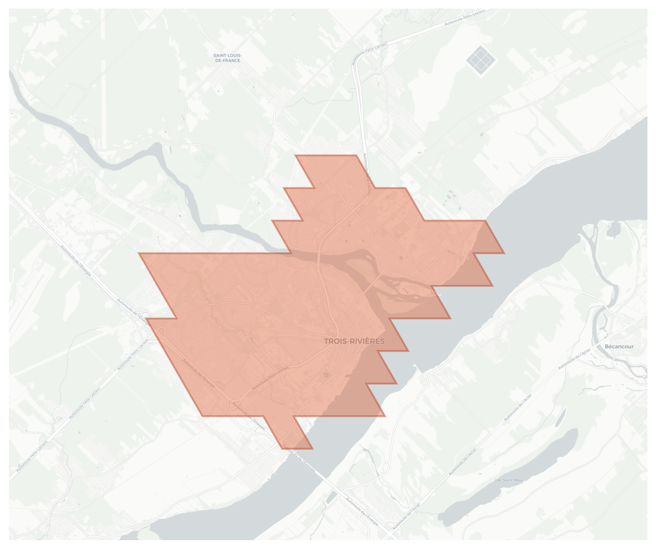 Trois-Rivières geographic map