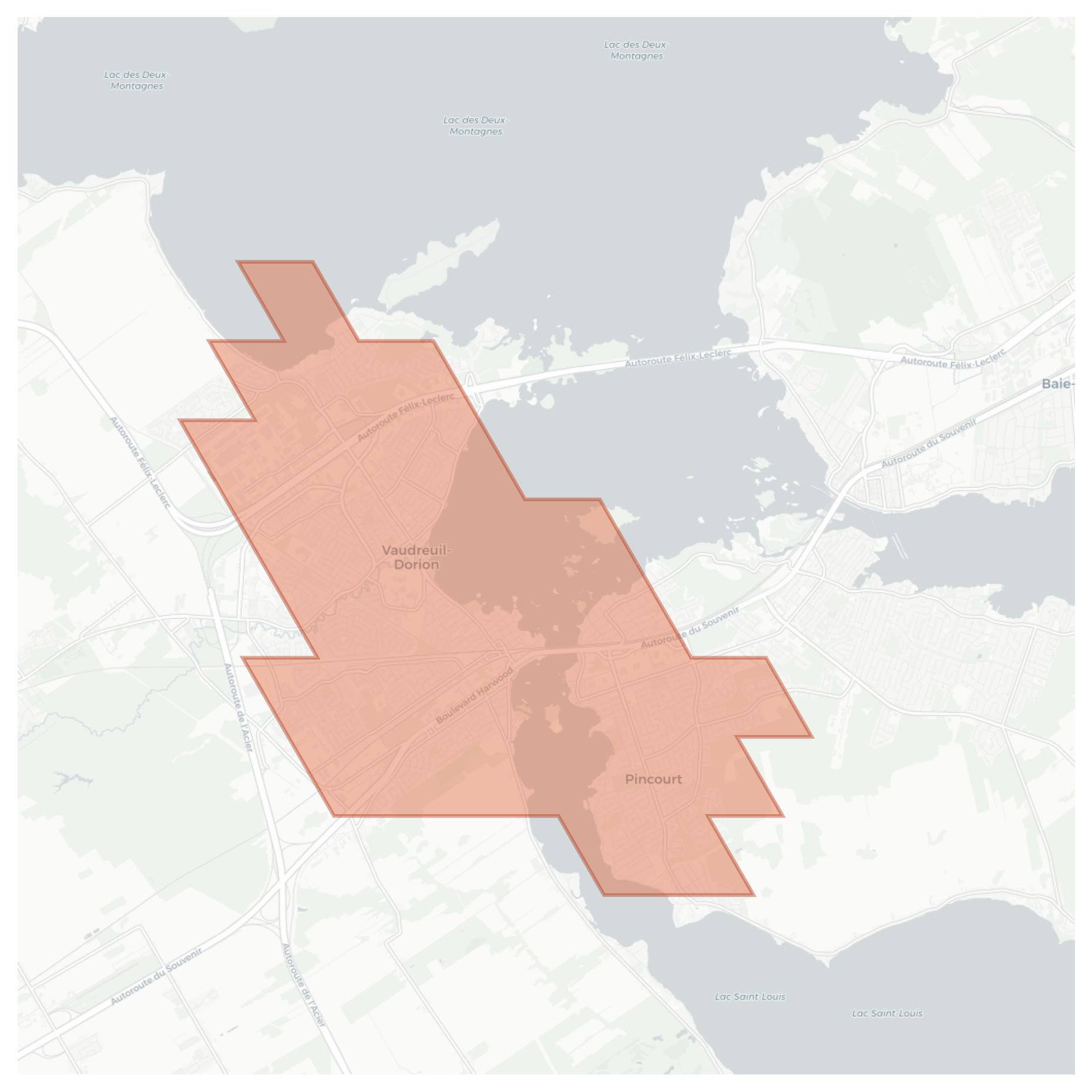 Vaudreuil-Dorion geographic map