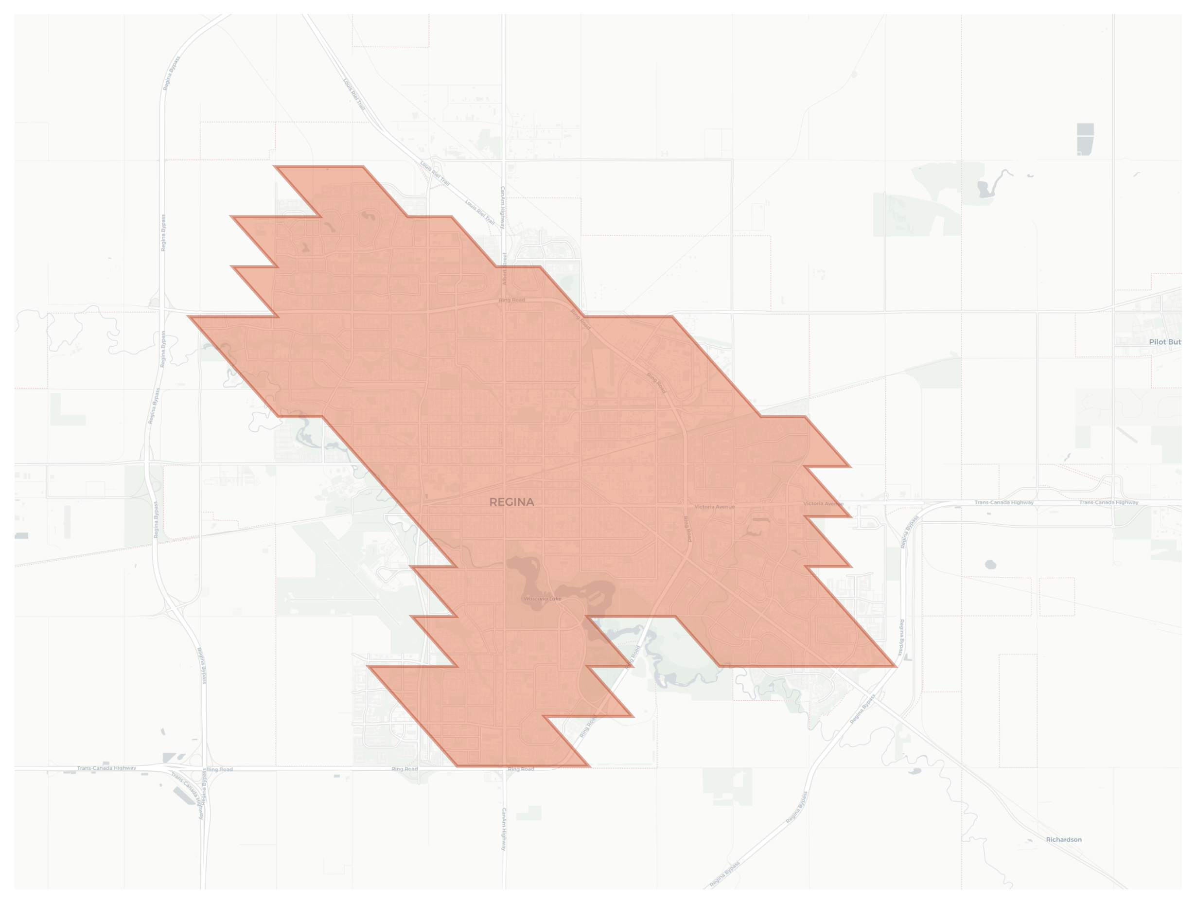 Regina geographic map