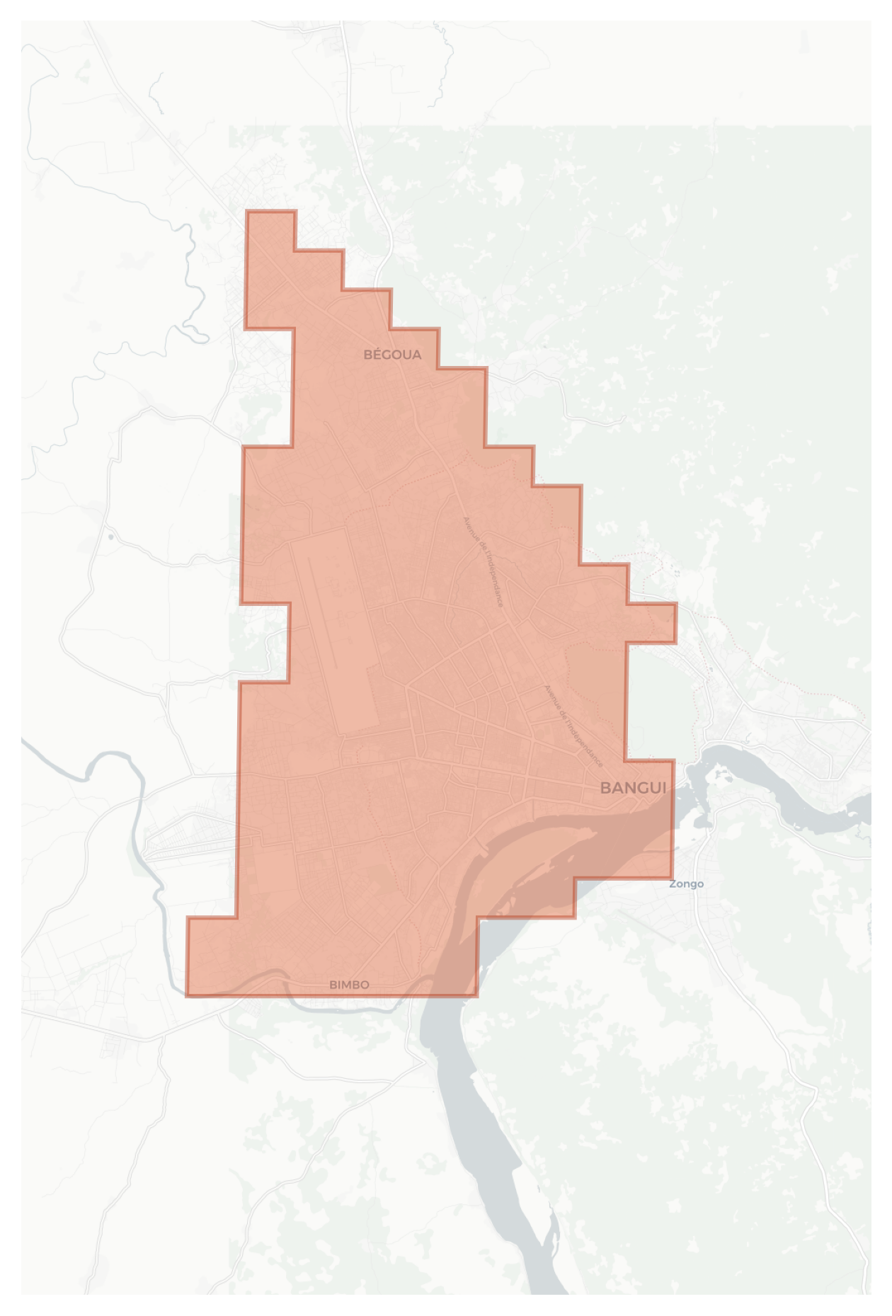 Bangui geographic map
