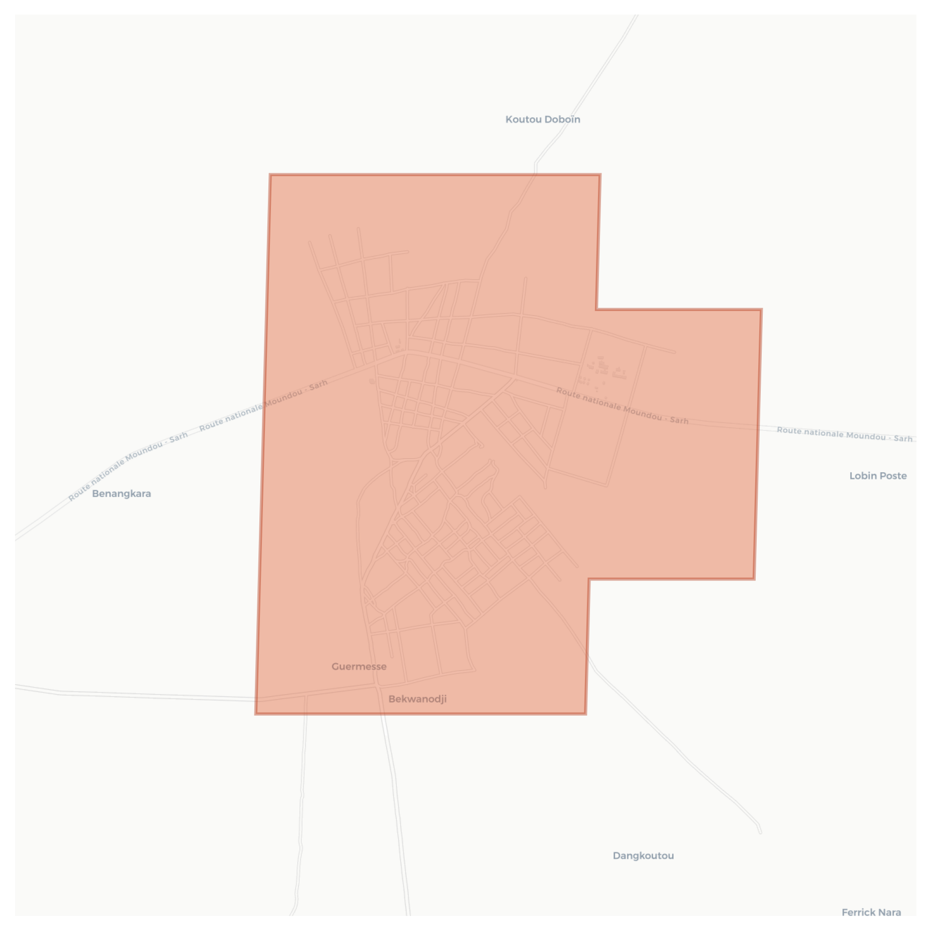 Bebedjia geographic map