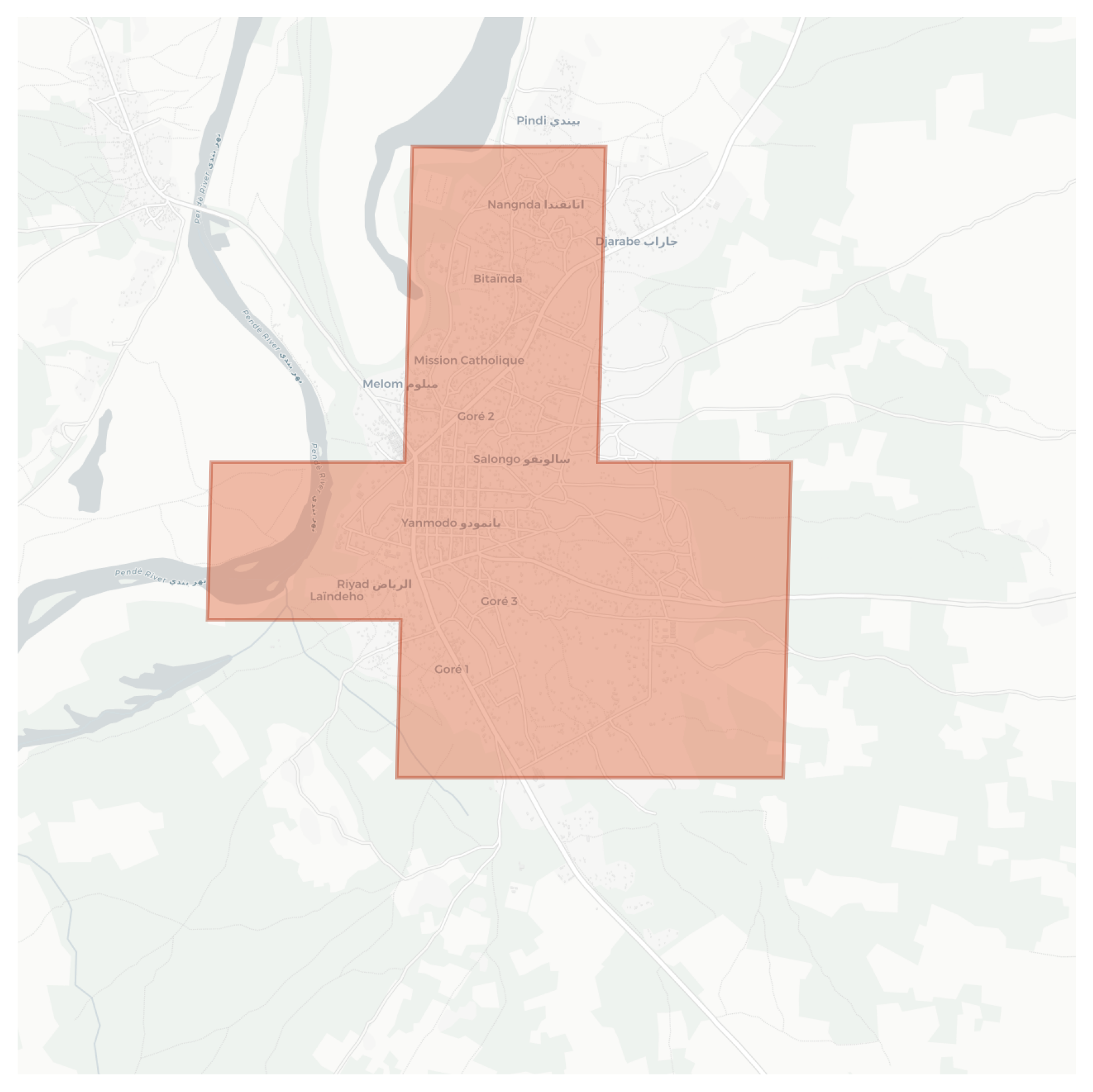 Goré geographic map