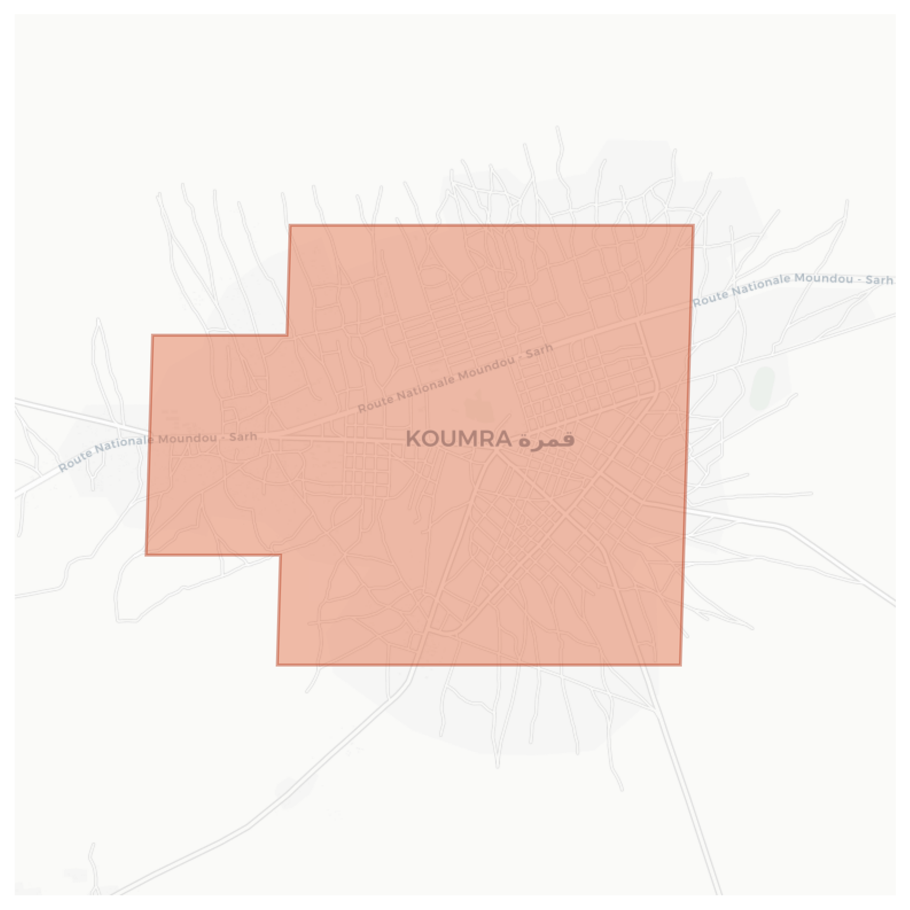 Koumra geographic map